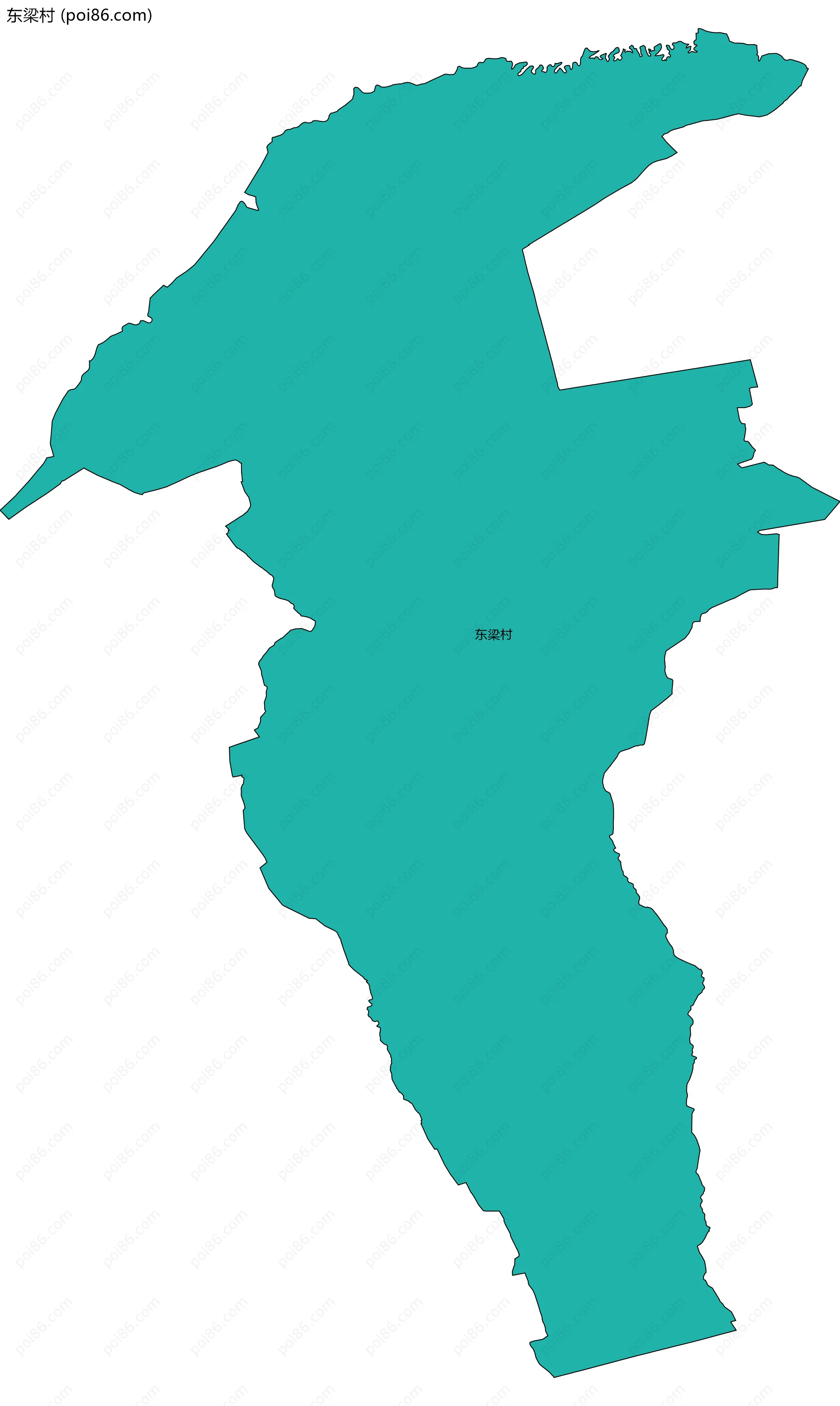 东梁村边界地图