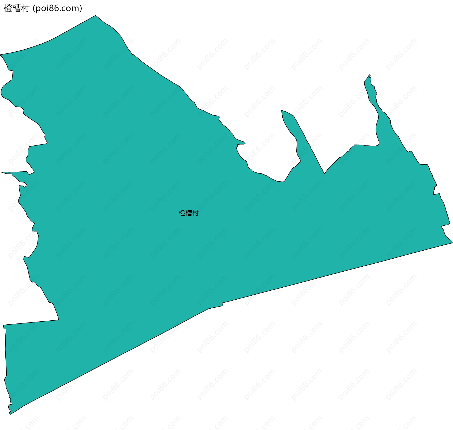 橙槽村边界地图