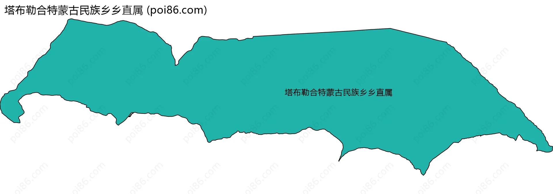 塔布勒合特蒙古民族乡乡直属边界地图