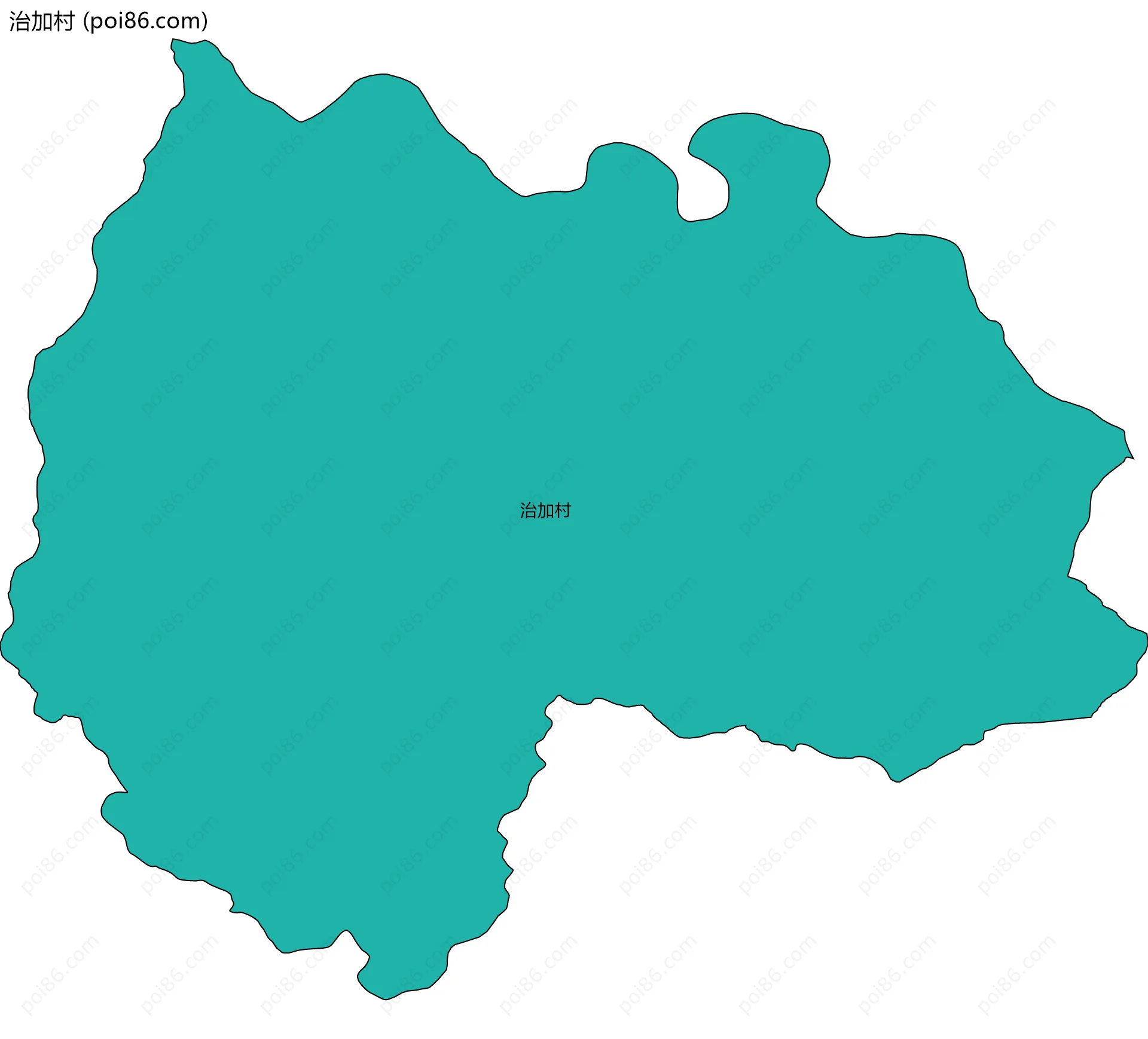 治加村边界地图
