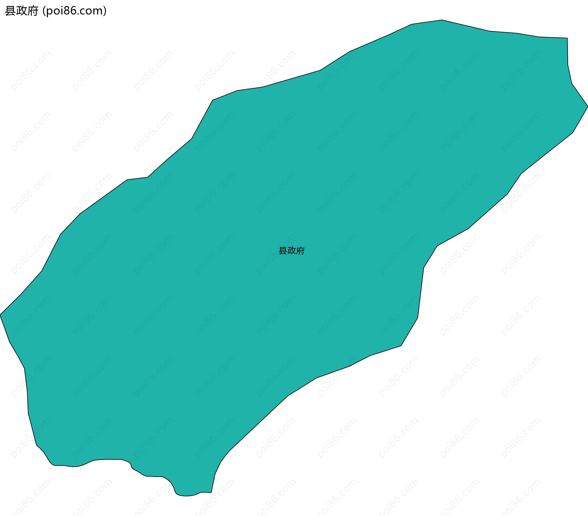 县政府边界地图