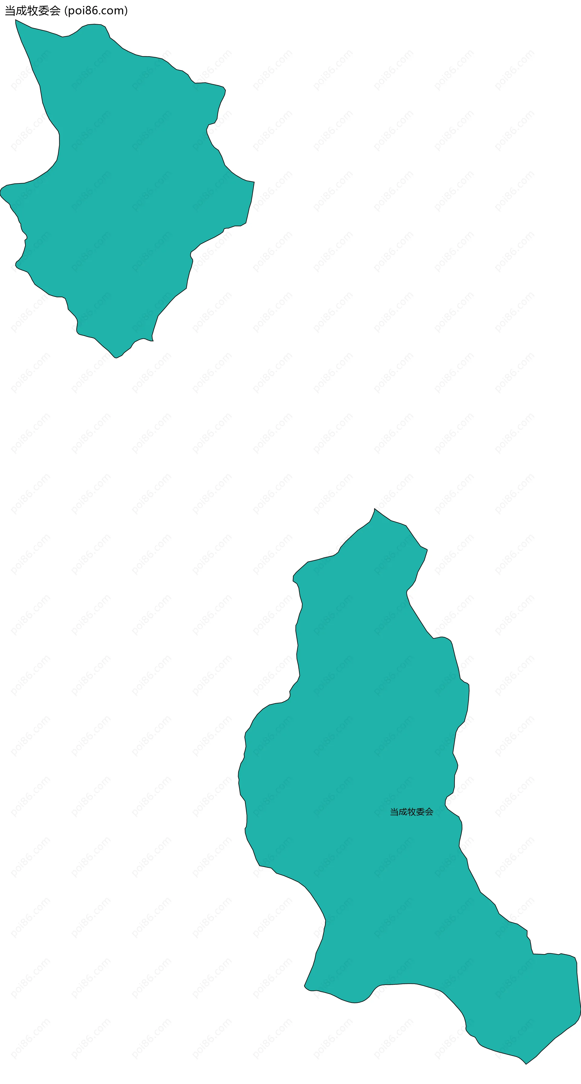 当成牧委会边界地图