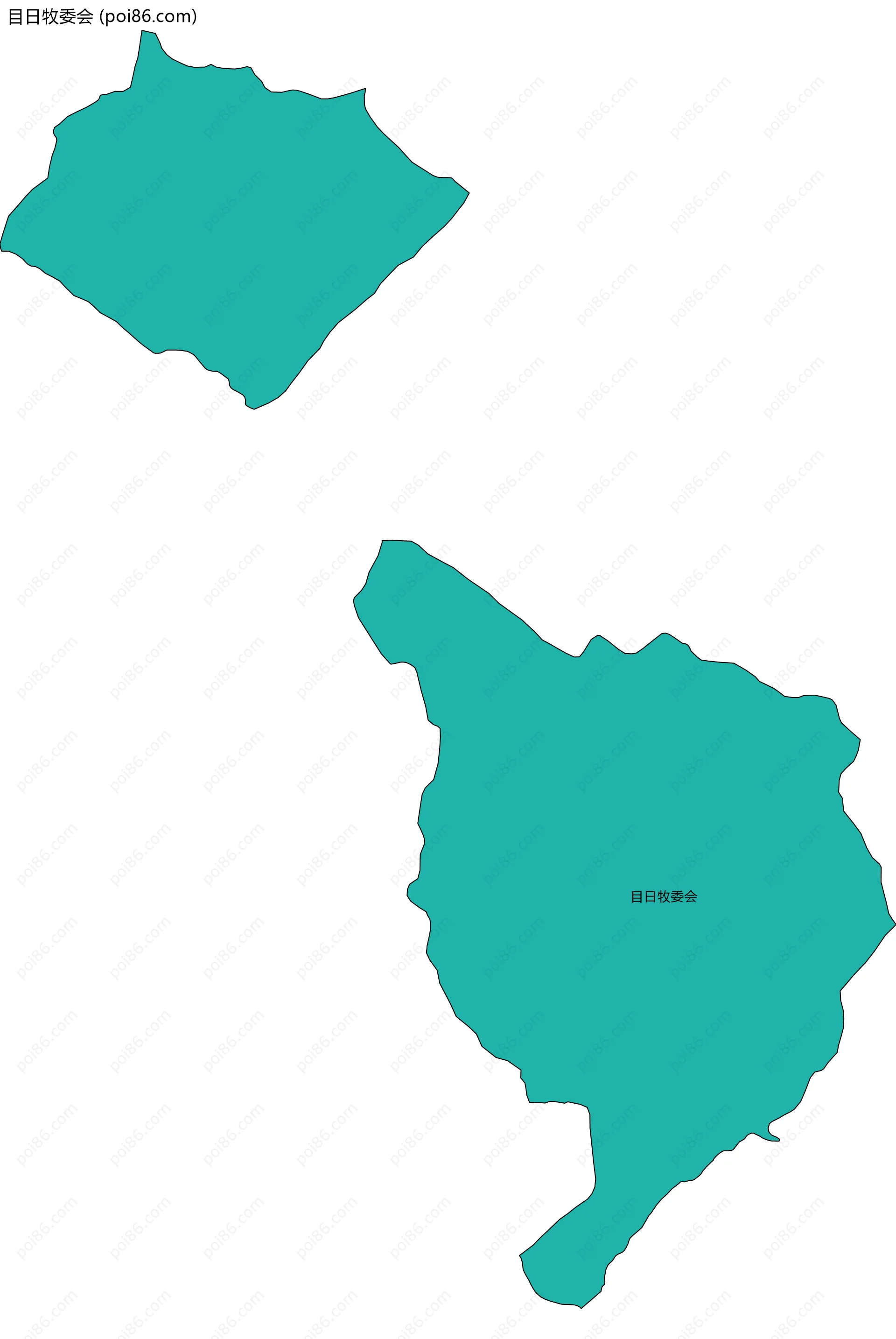 目日牧委会边界地图