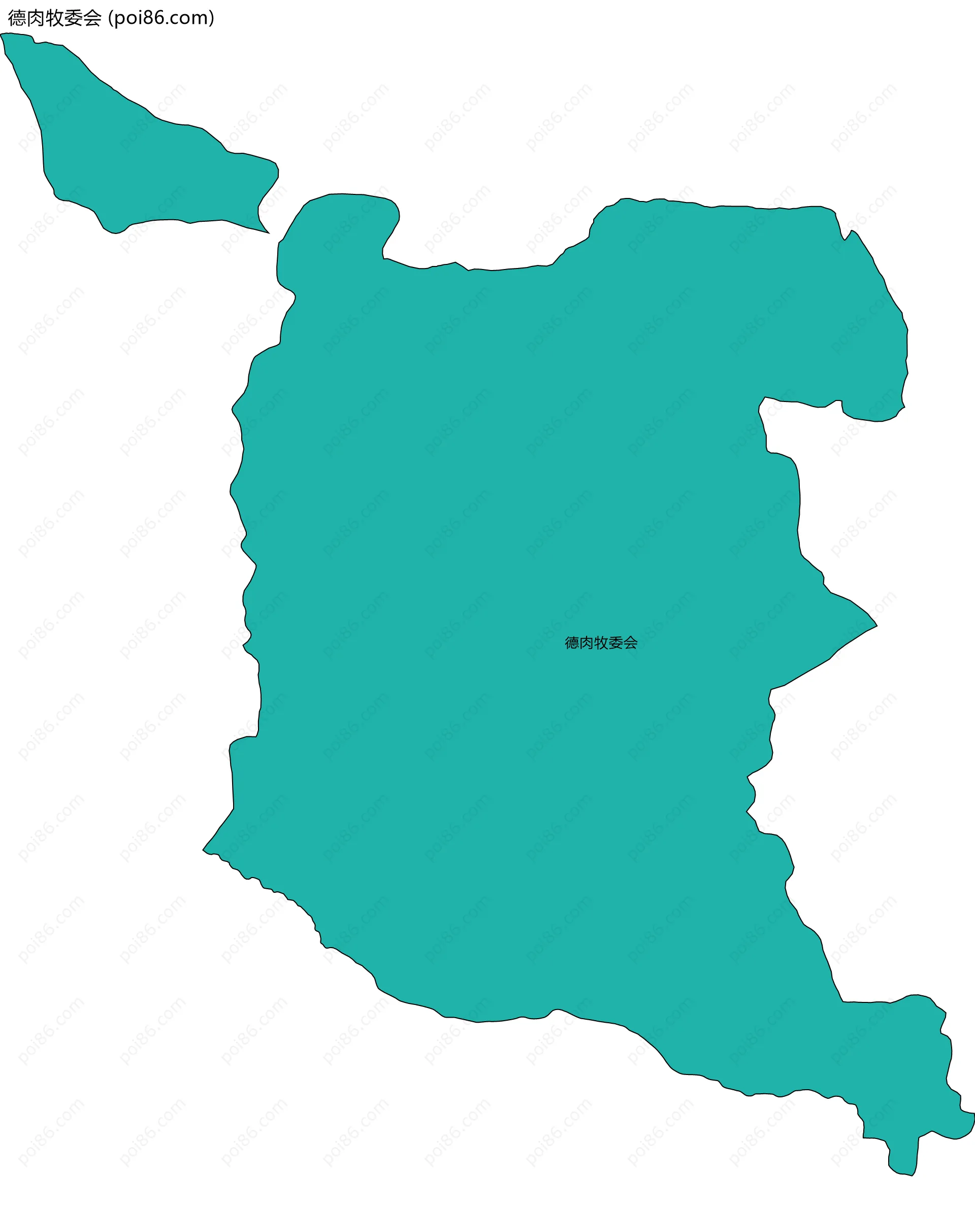 德肉牧委会边界地图