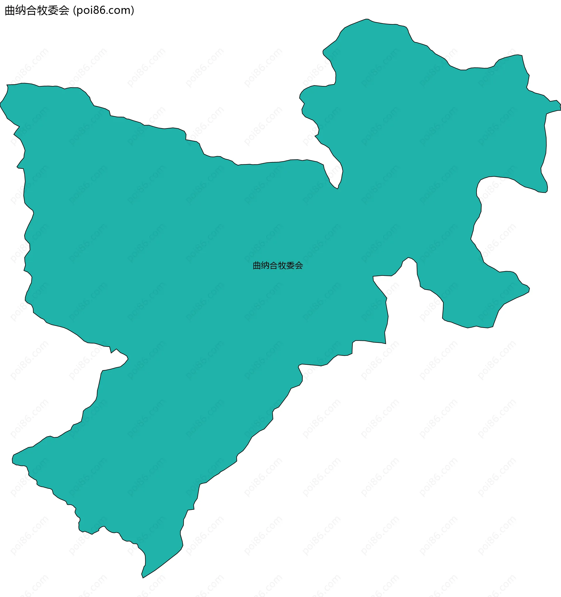 曲纳合牧委会边界地图
