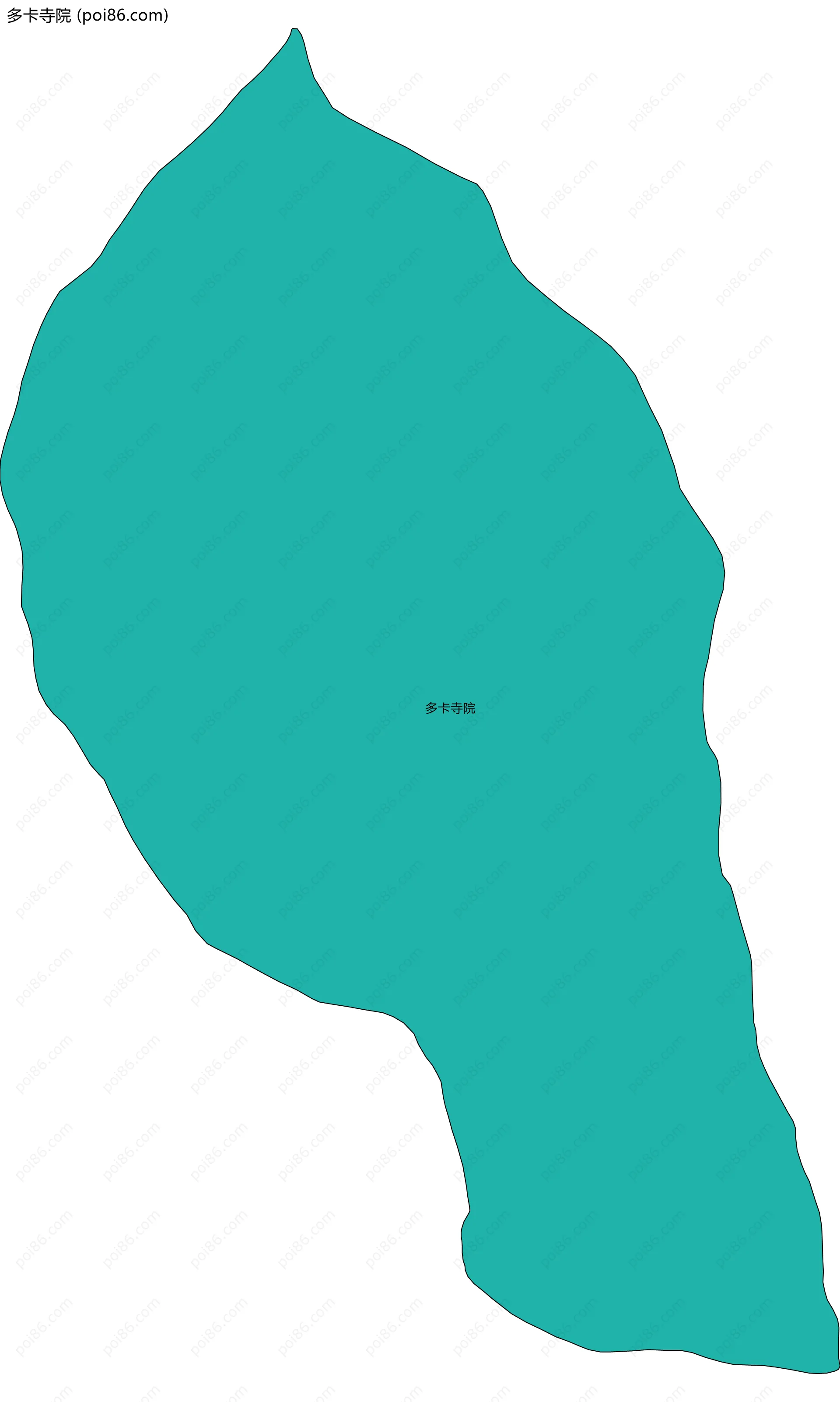 多卡寺院边界地图