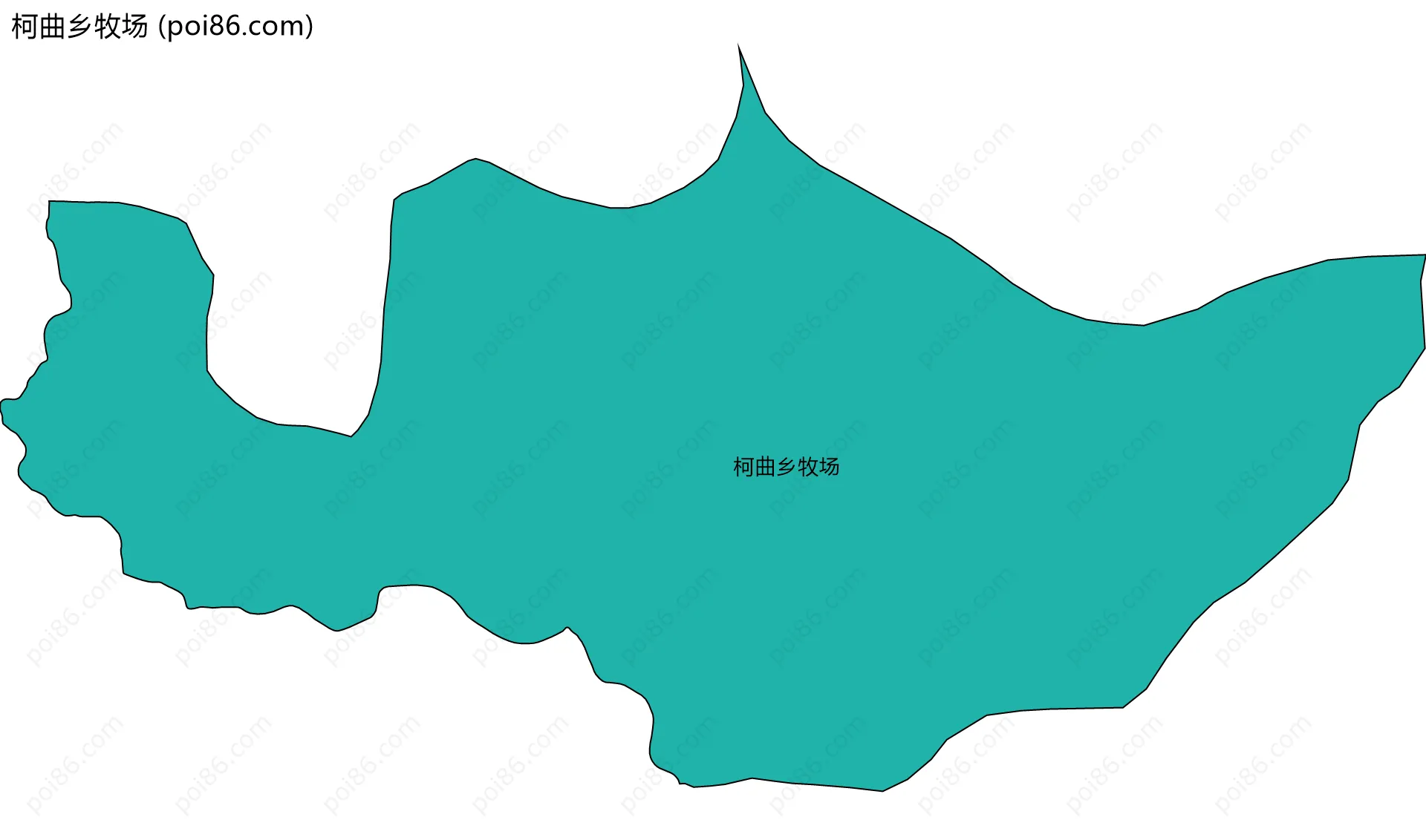 柯曲乡牧场边界地图