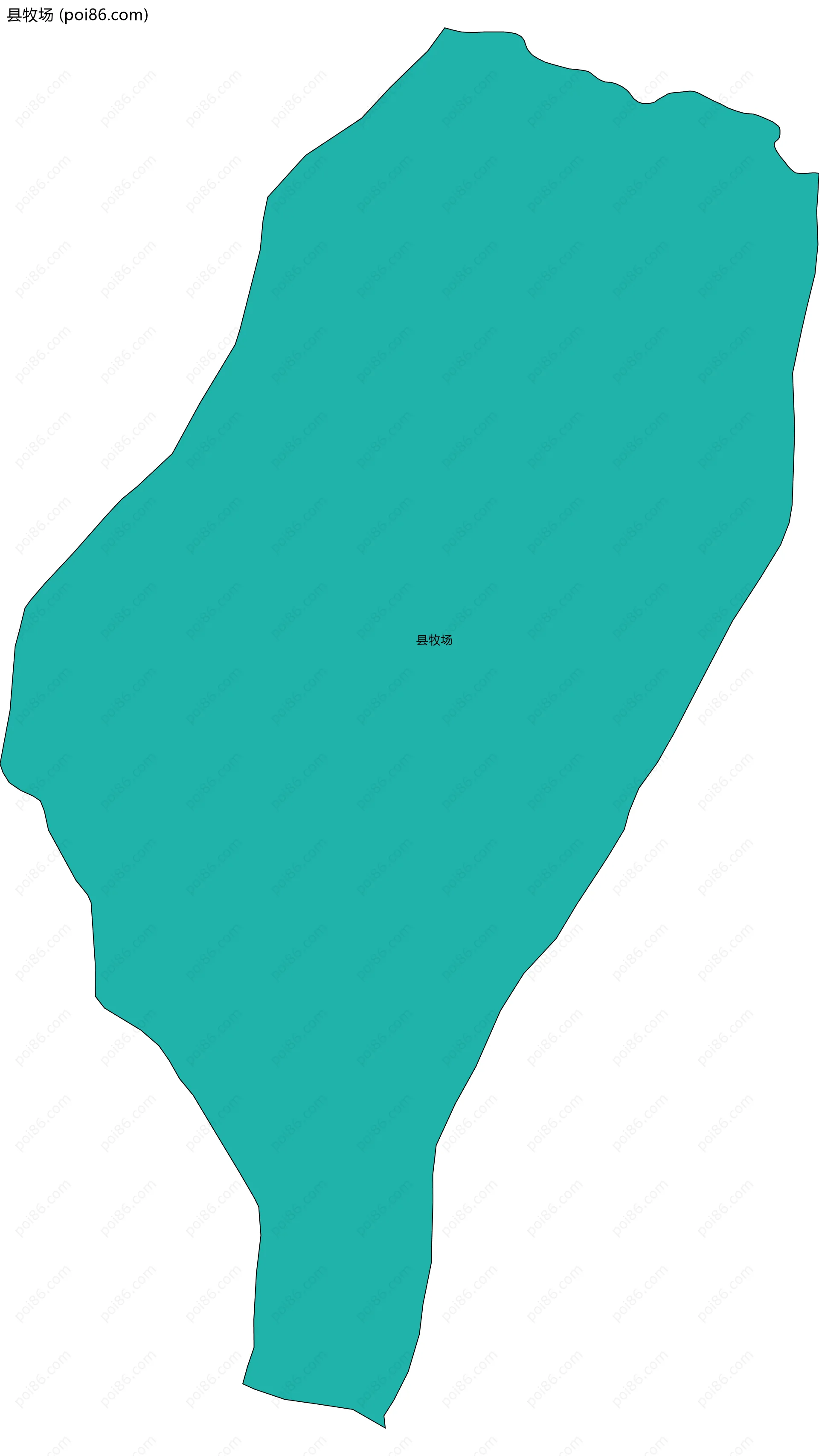 县牧场边界地图