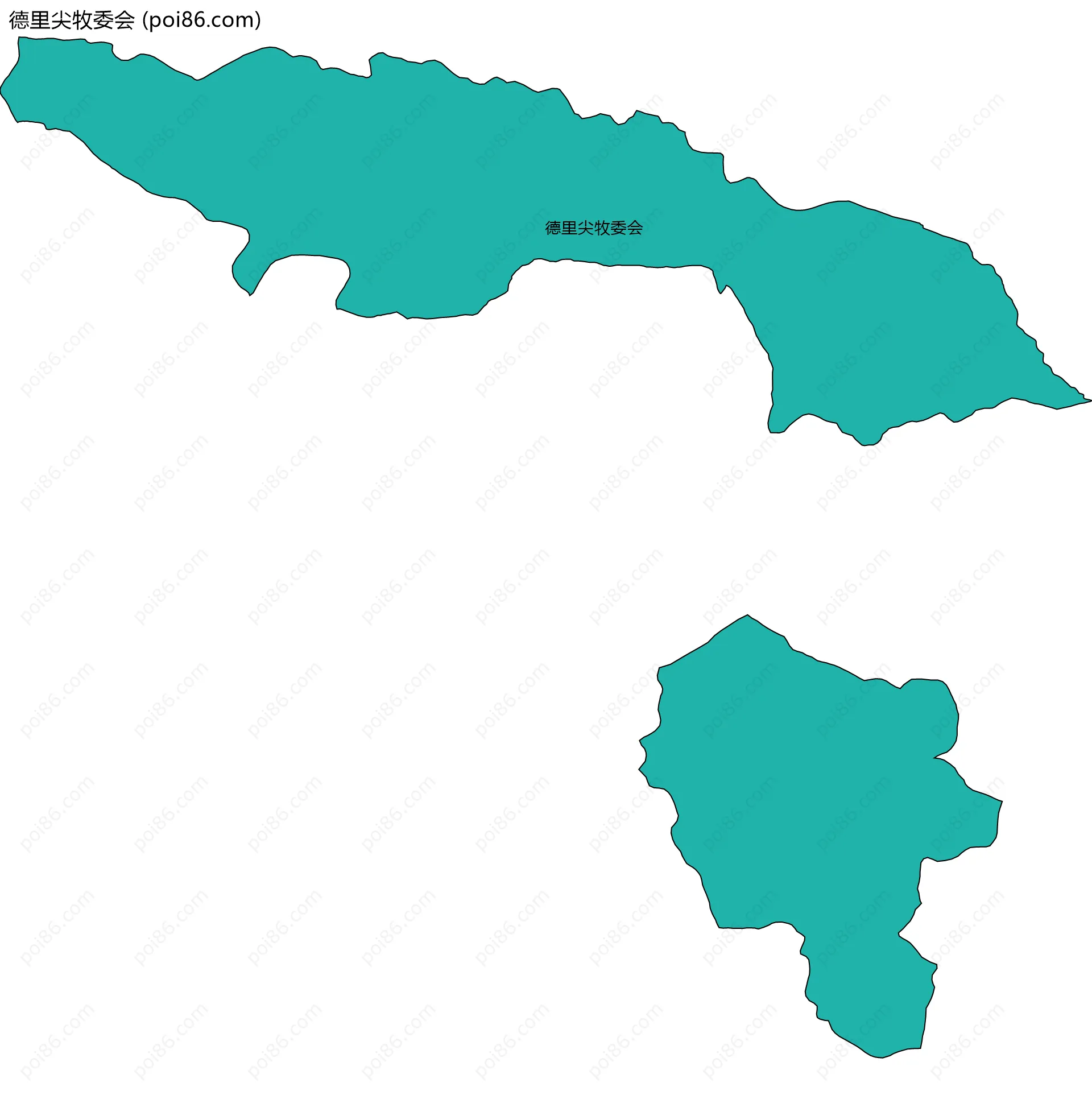 德里尖牧委会边界地图