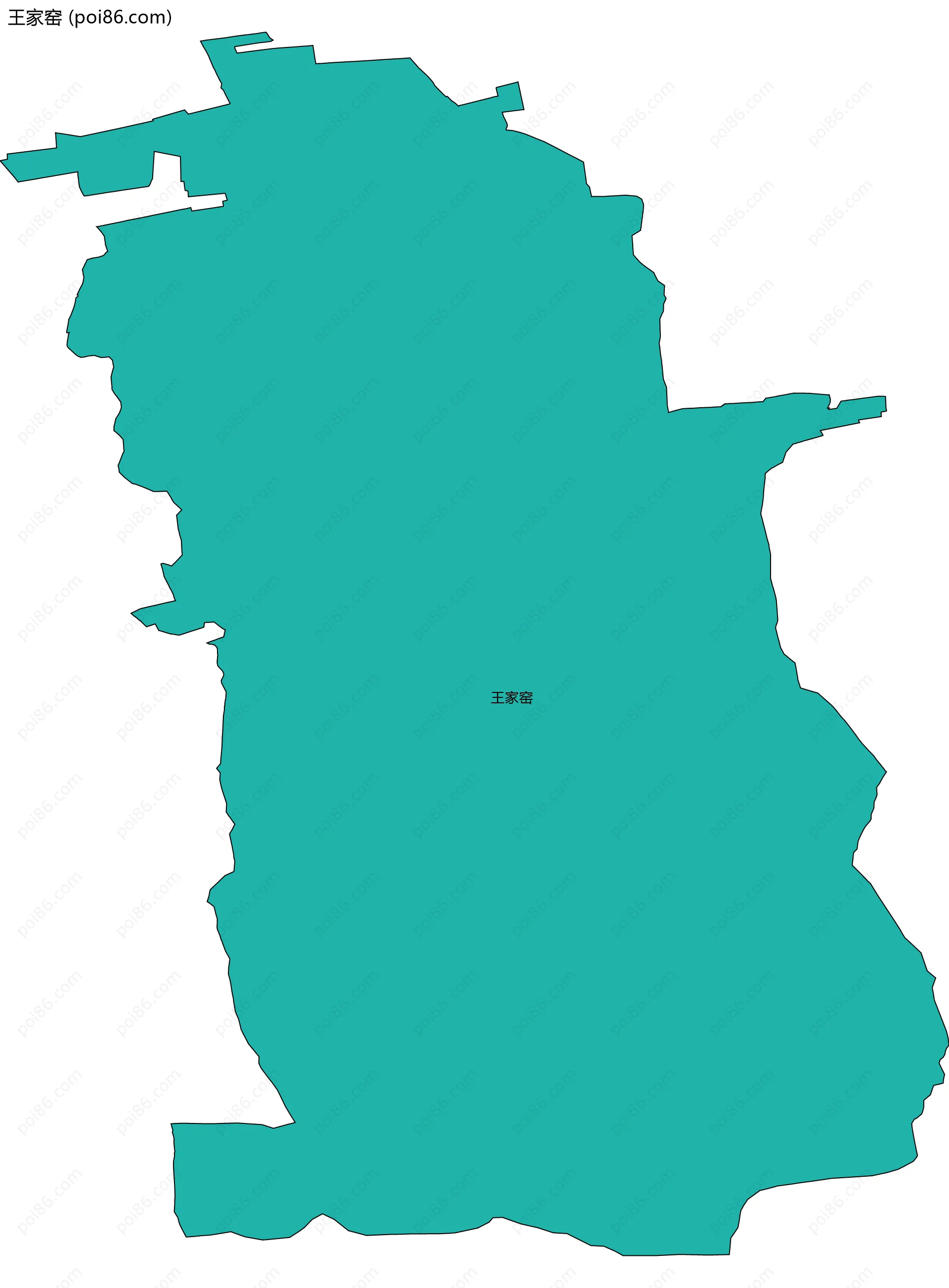 王家窑边界地图