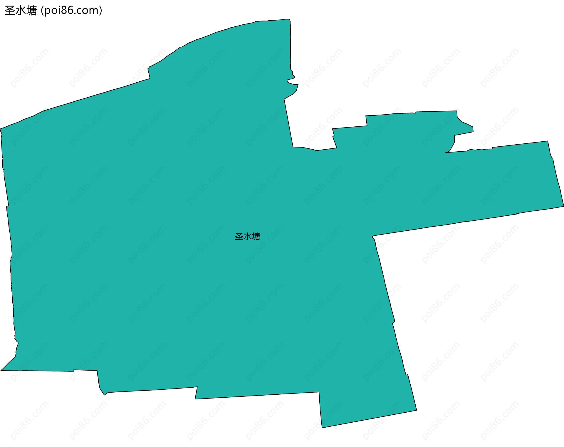 圣水塘边界地图
