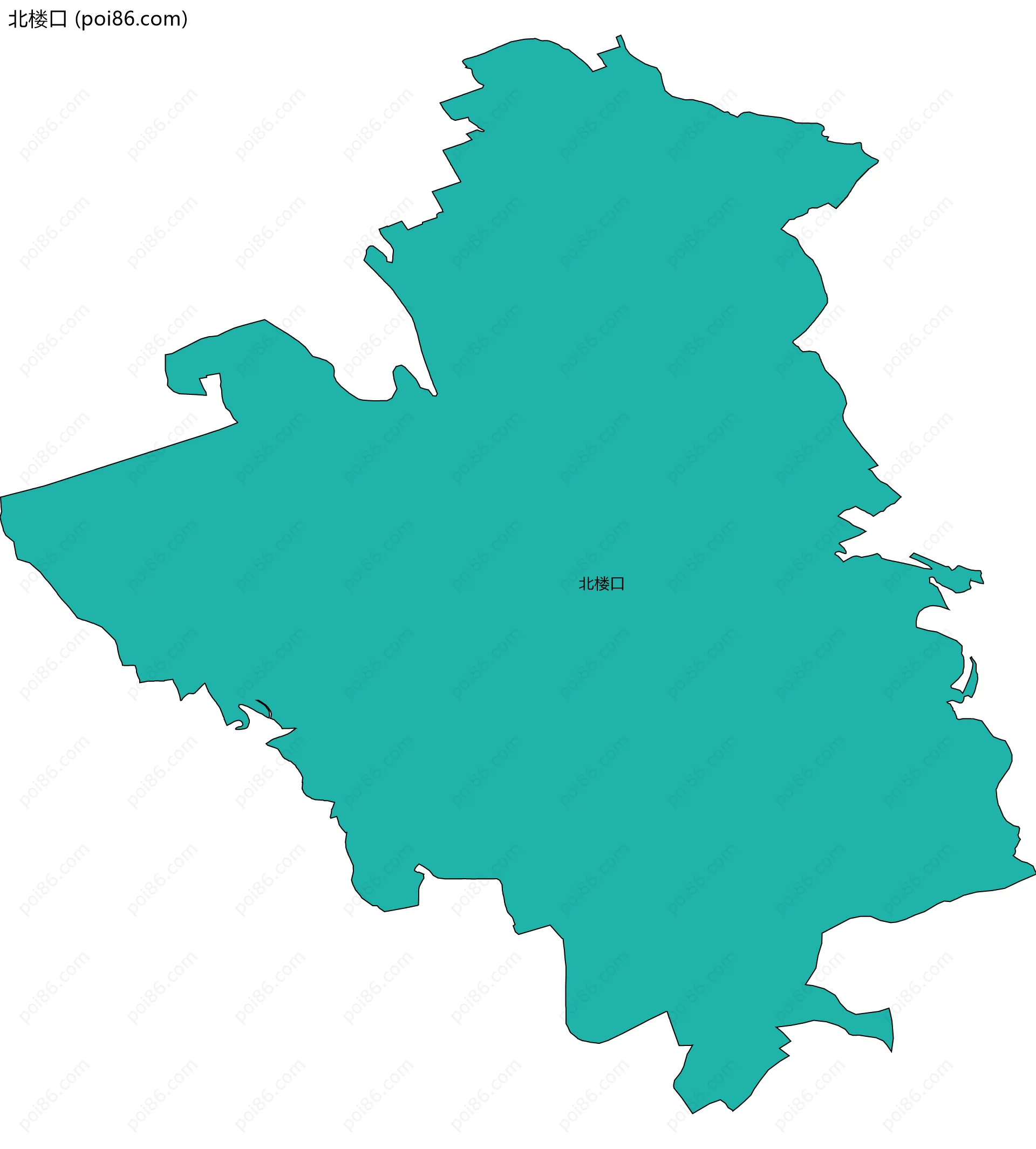 北楼口边界地图