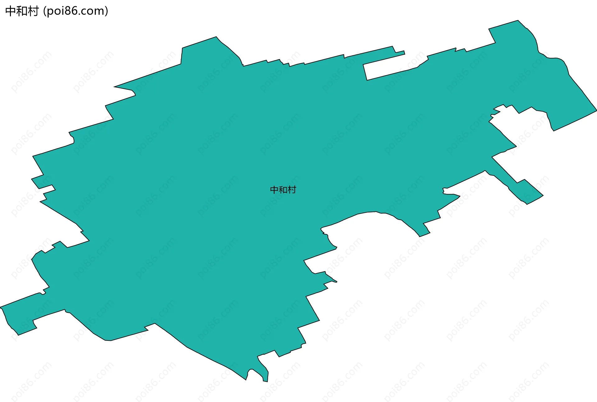 中和村边界地图