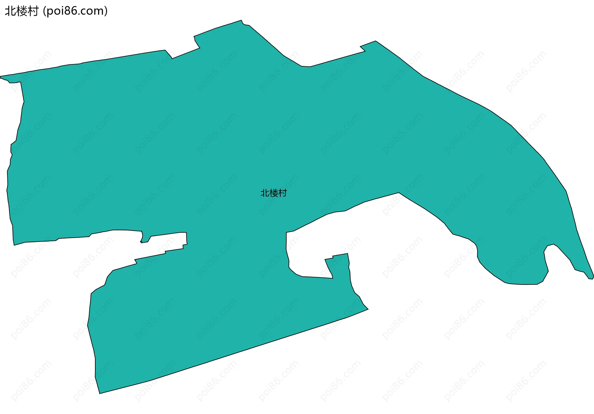 北楼村边界地图