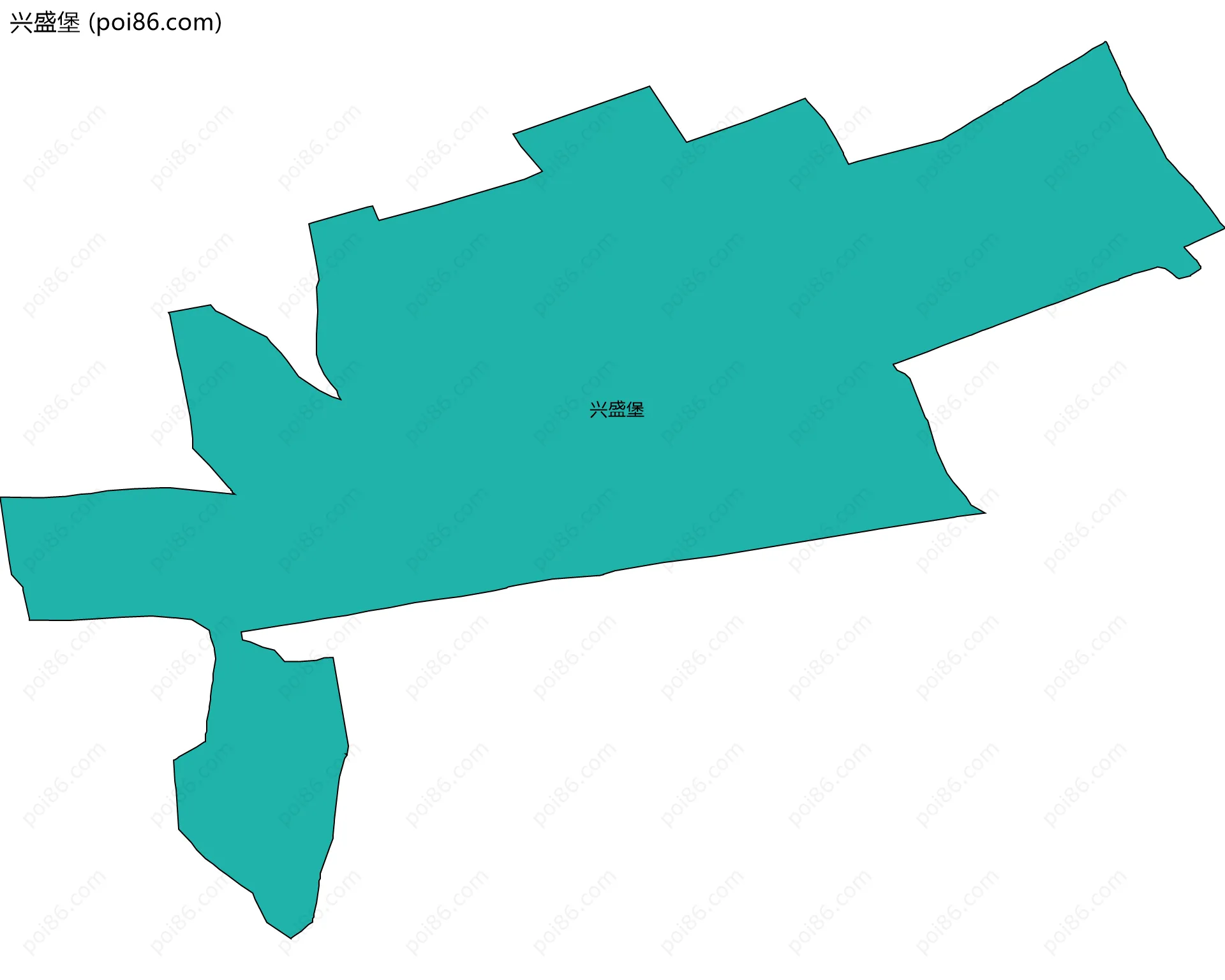 兴盛堡边界地图
