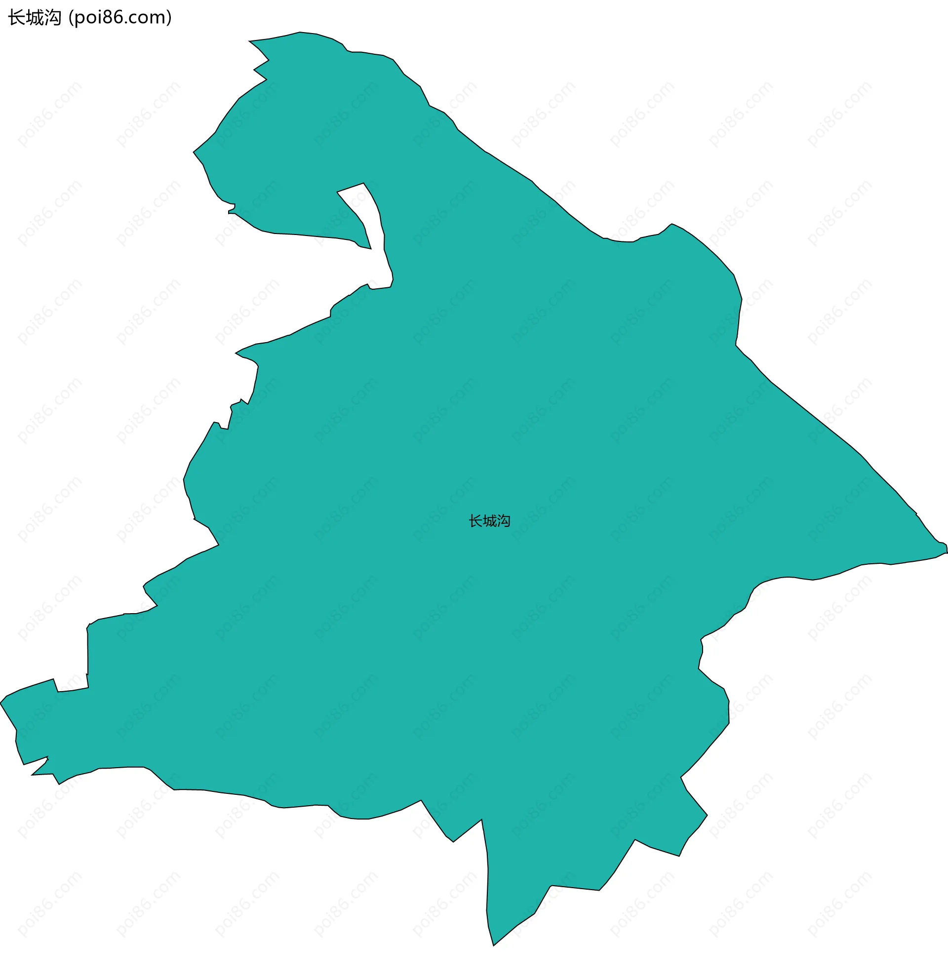 长城沟边界地图