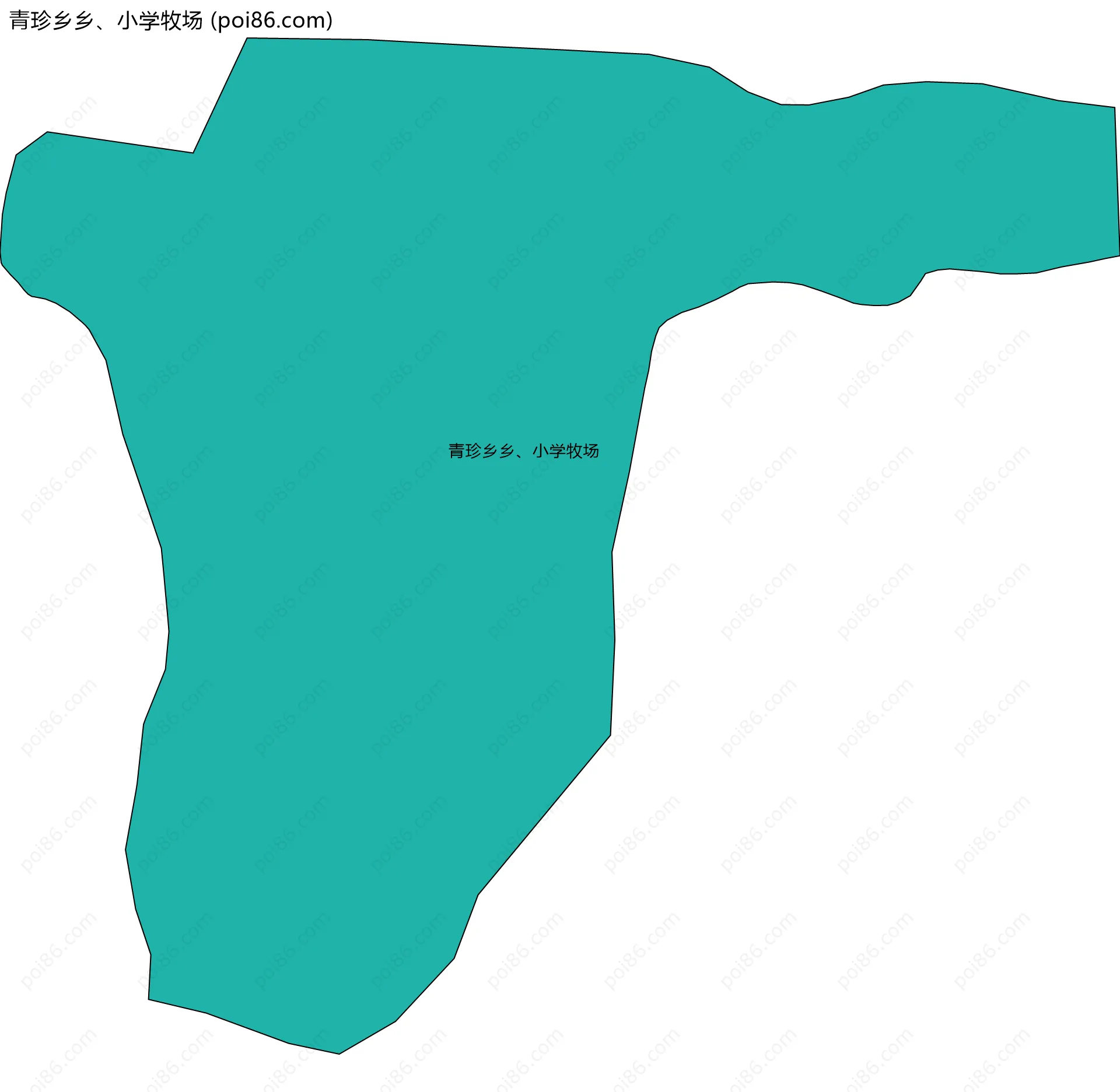 青珍乡乡、小学牧场边界地图