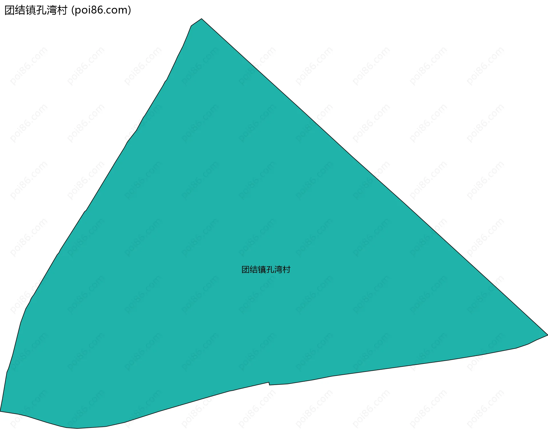 团结镇孔湾村边界地图