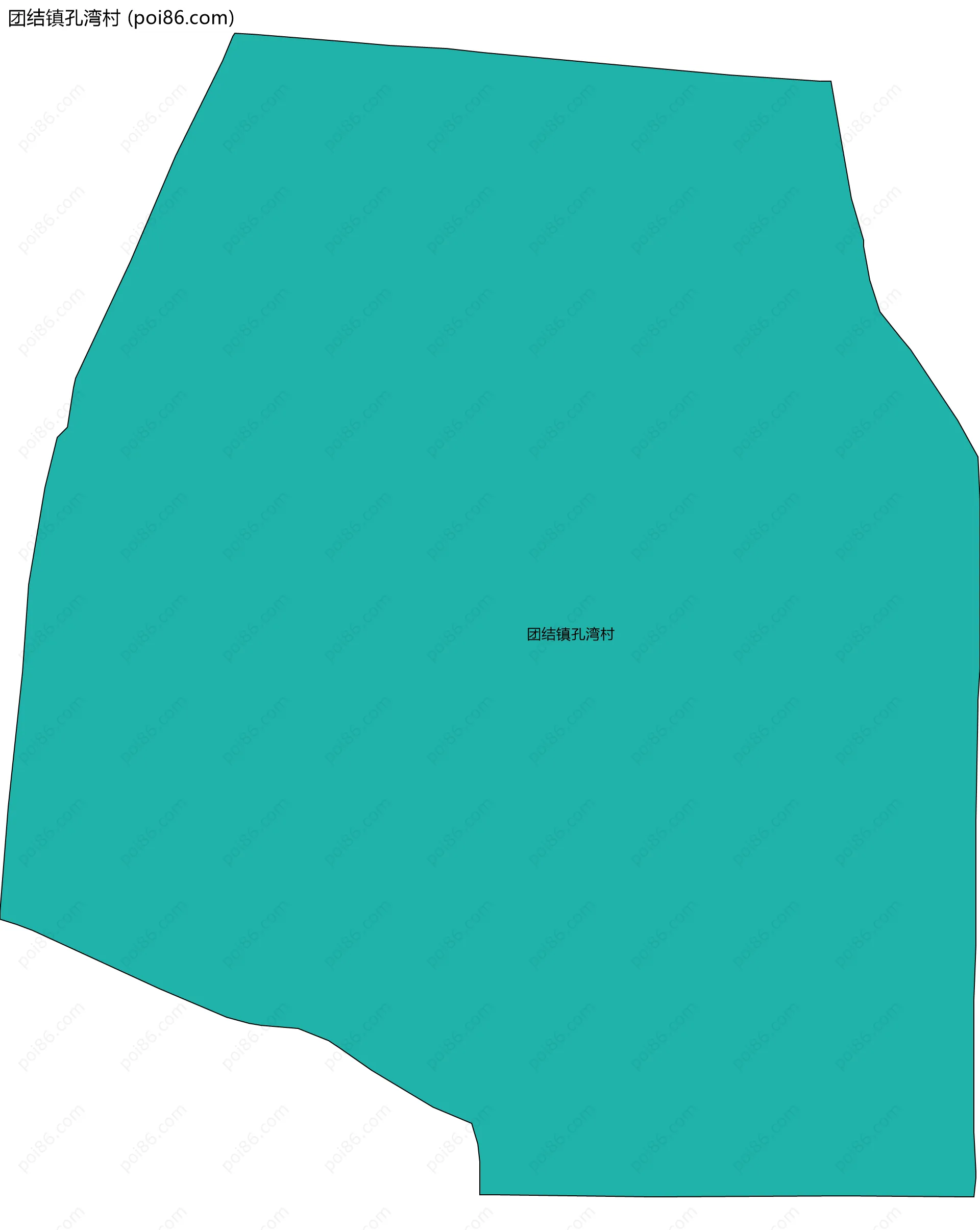 团结镇孔湾村边界地图