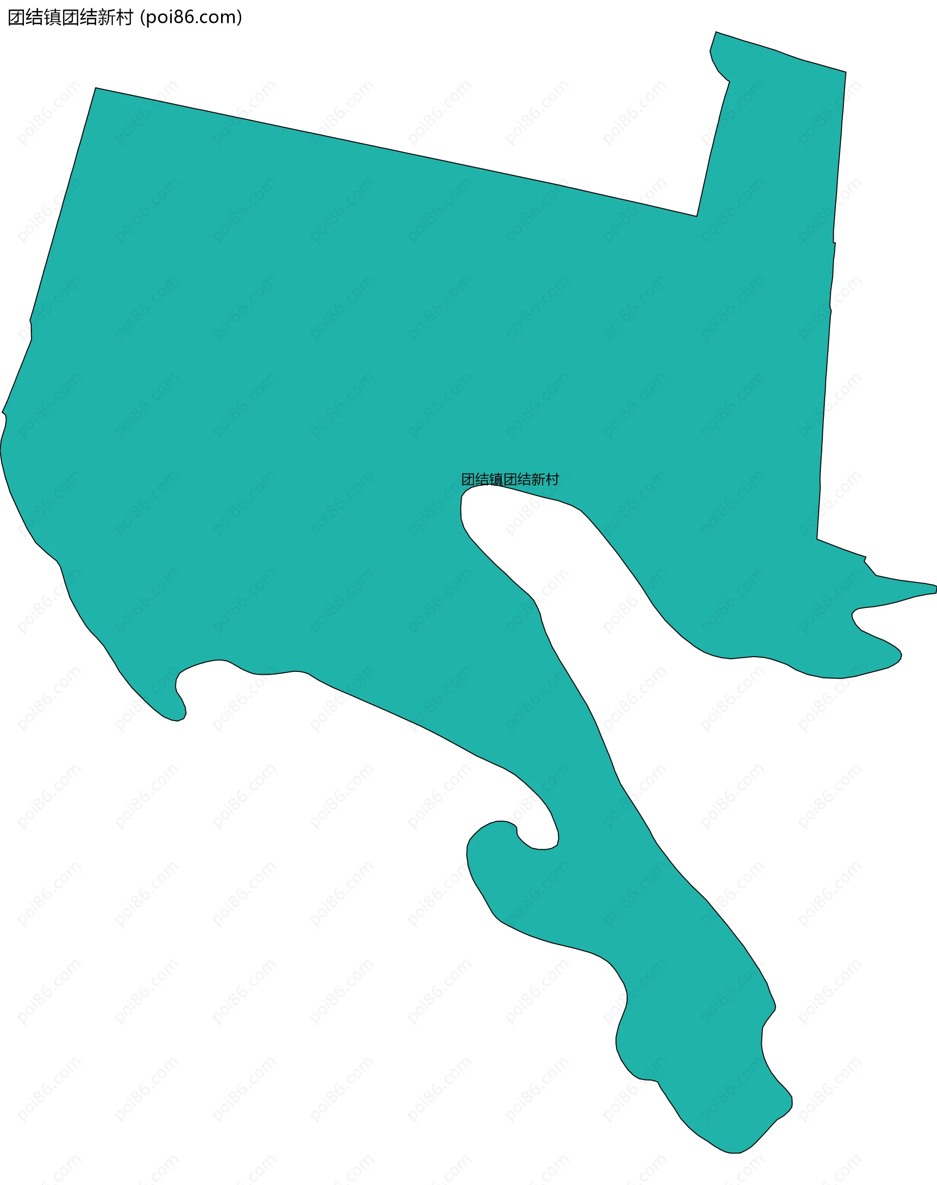 团结镇团结新村边界地图