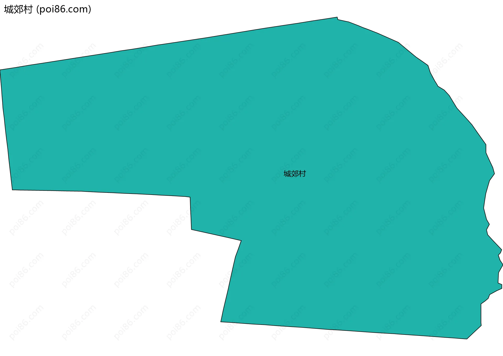 城郊村边界地图