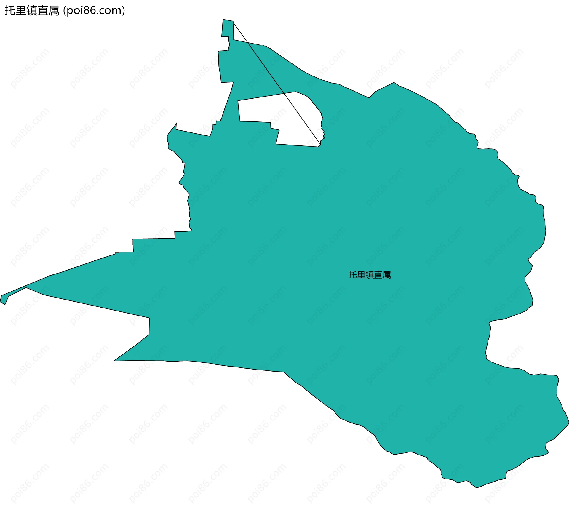 托里镇直属边界地图
