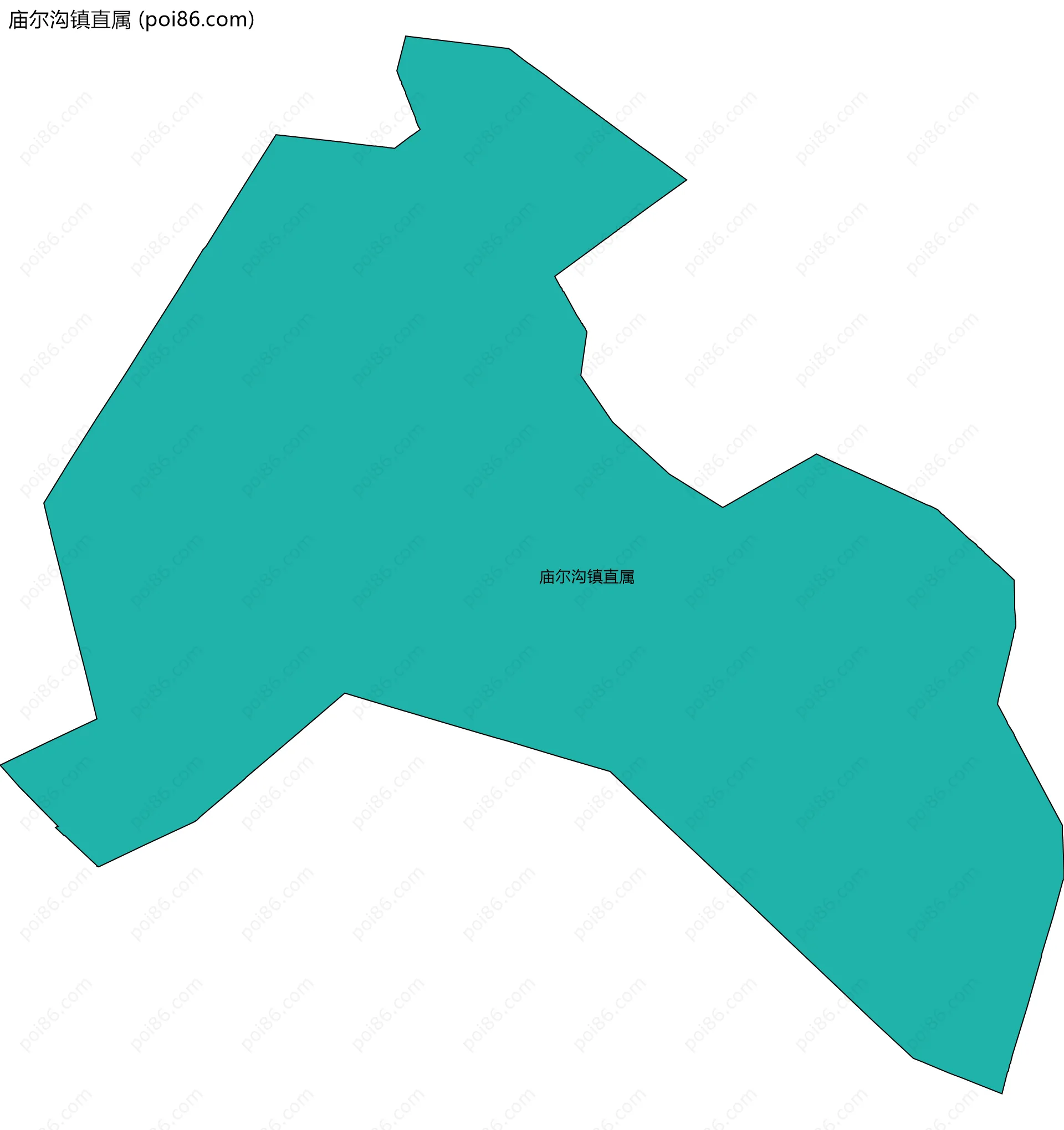 庙尔沟镇直属边界地图