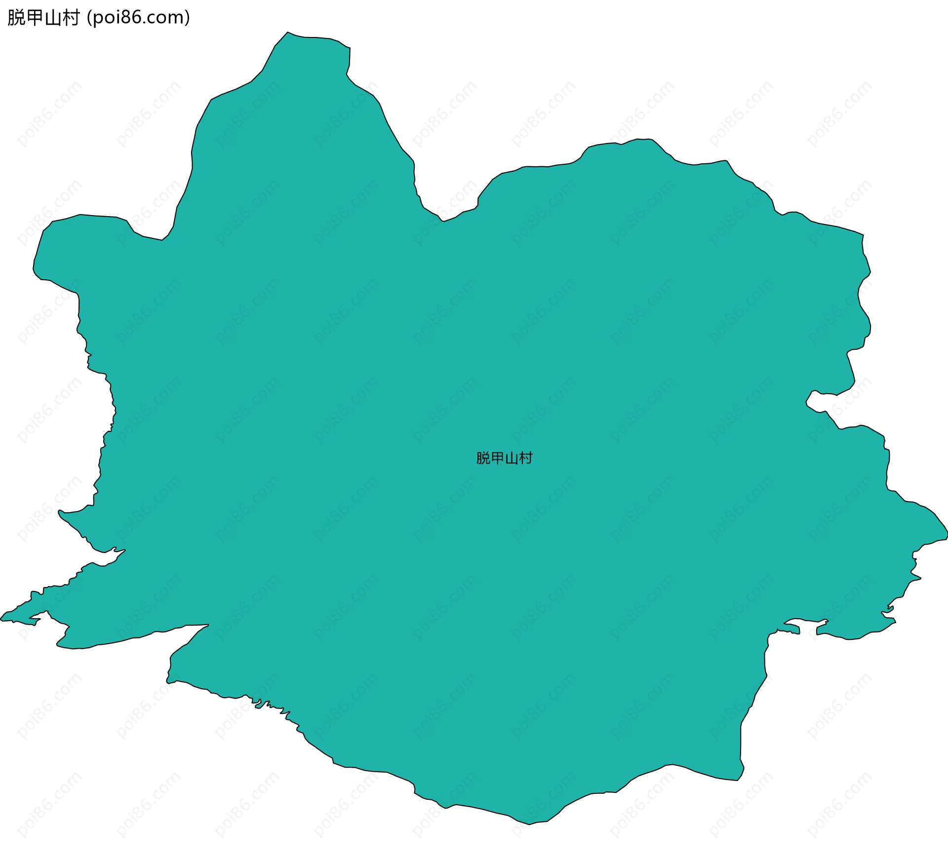 脱甲山村边界地图