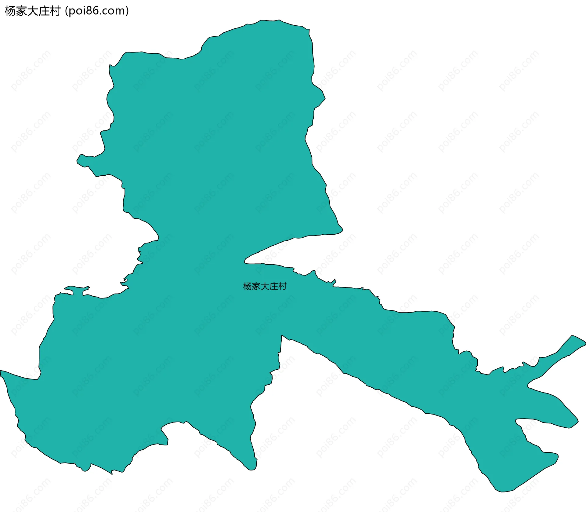 杨家大庄村边界地图
