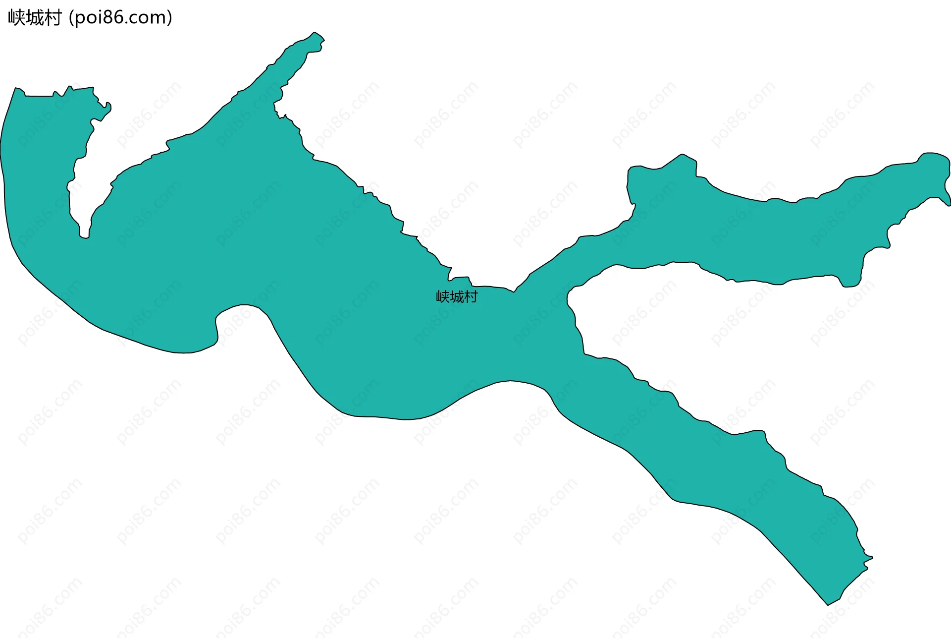 峡城村边界地图