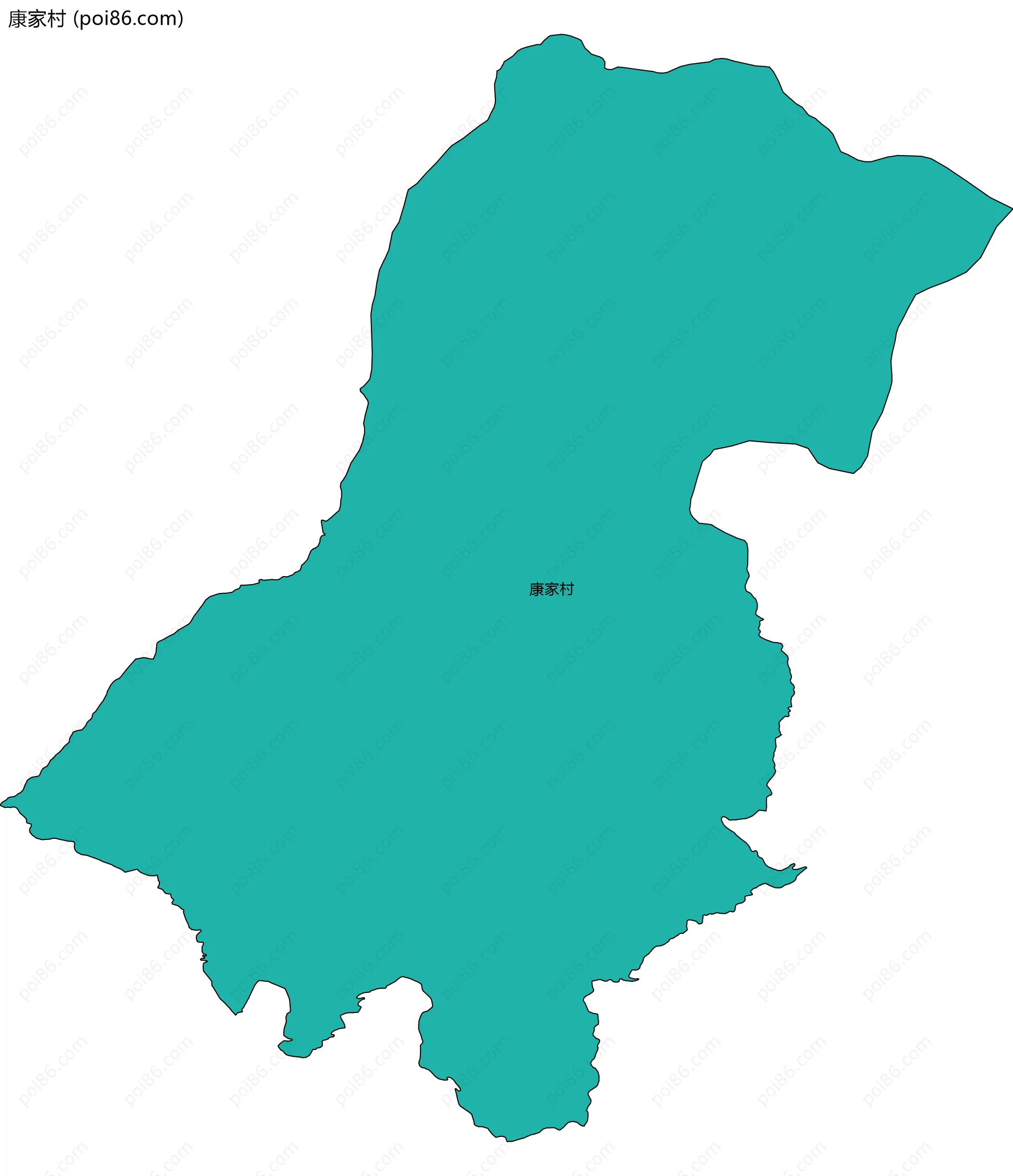 康家村边界地图