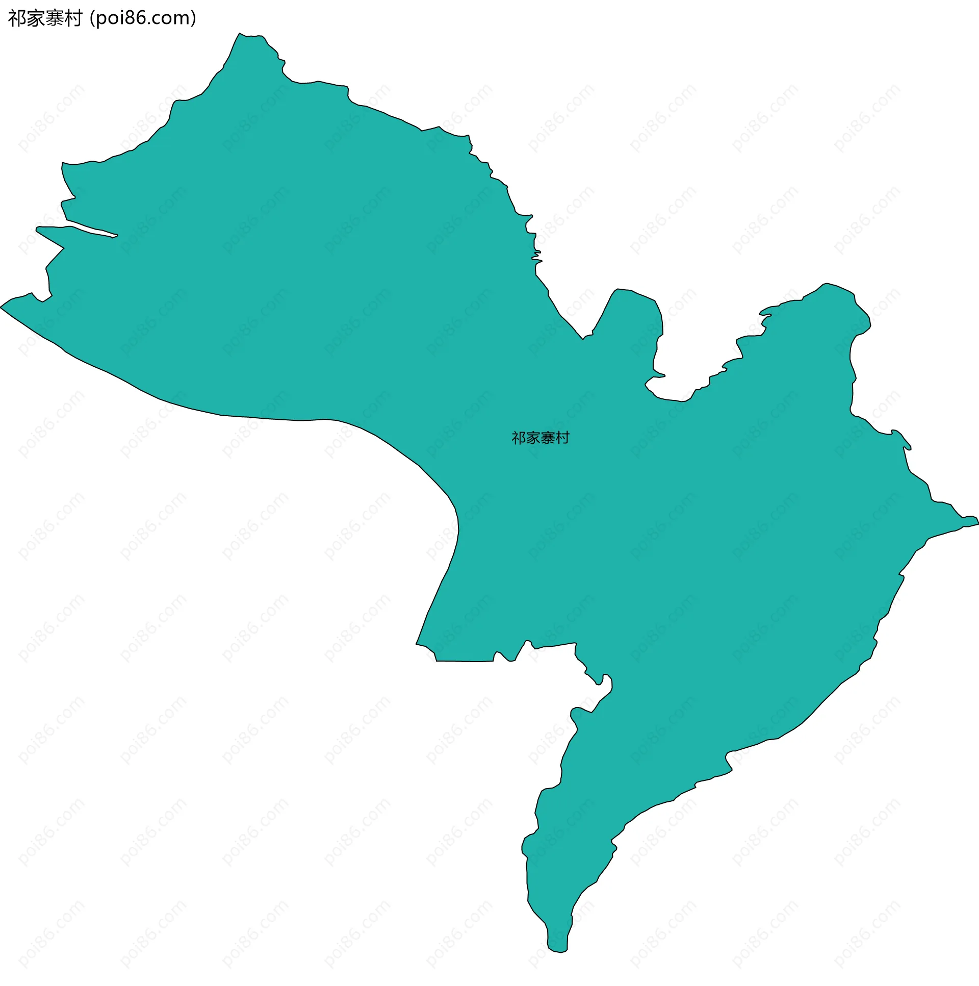 祁家寨村边界地图