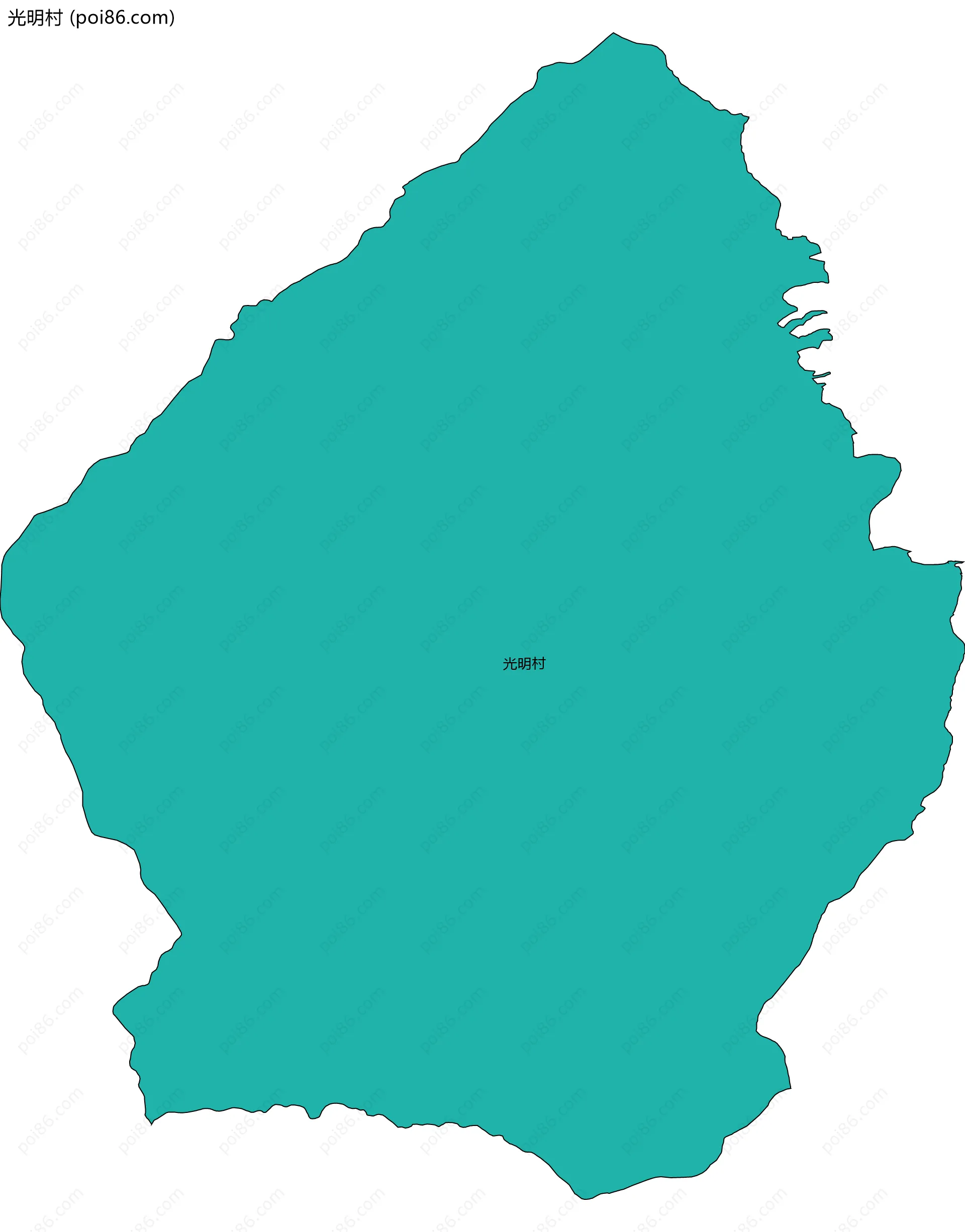 光明村边界地图
