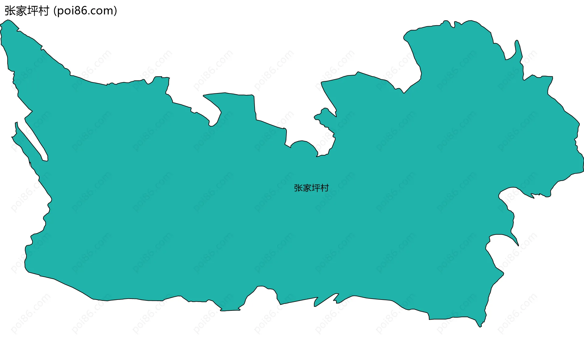 张家坪村边界地图