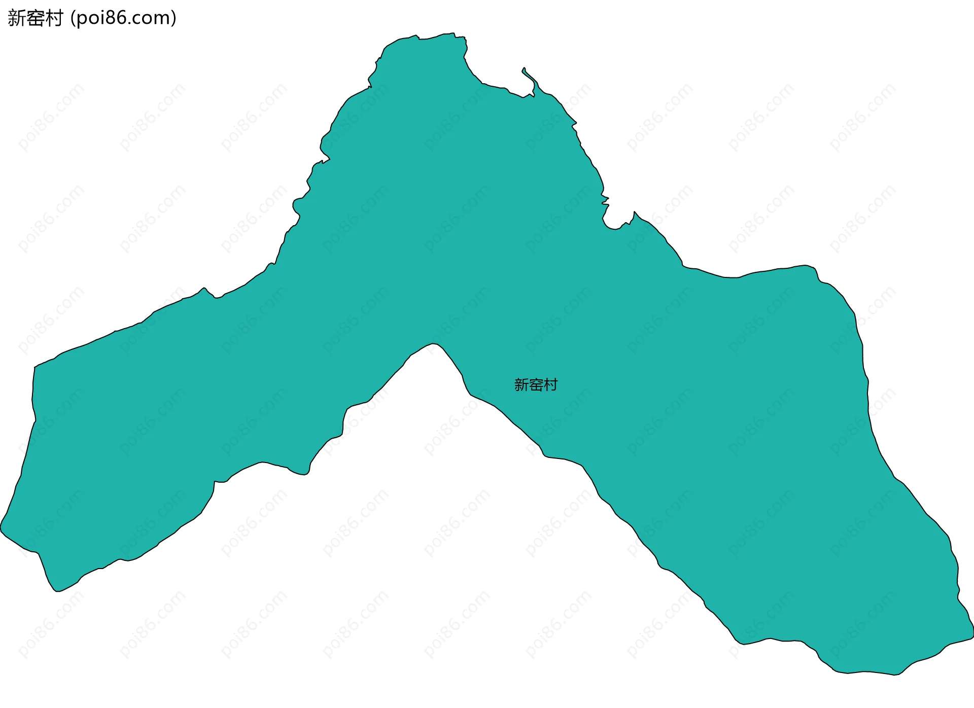 新窑村边界地图