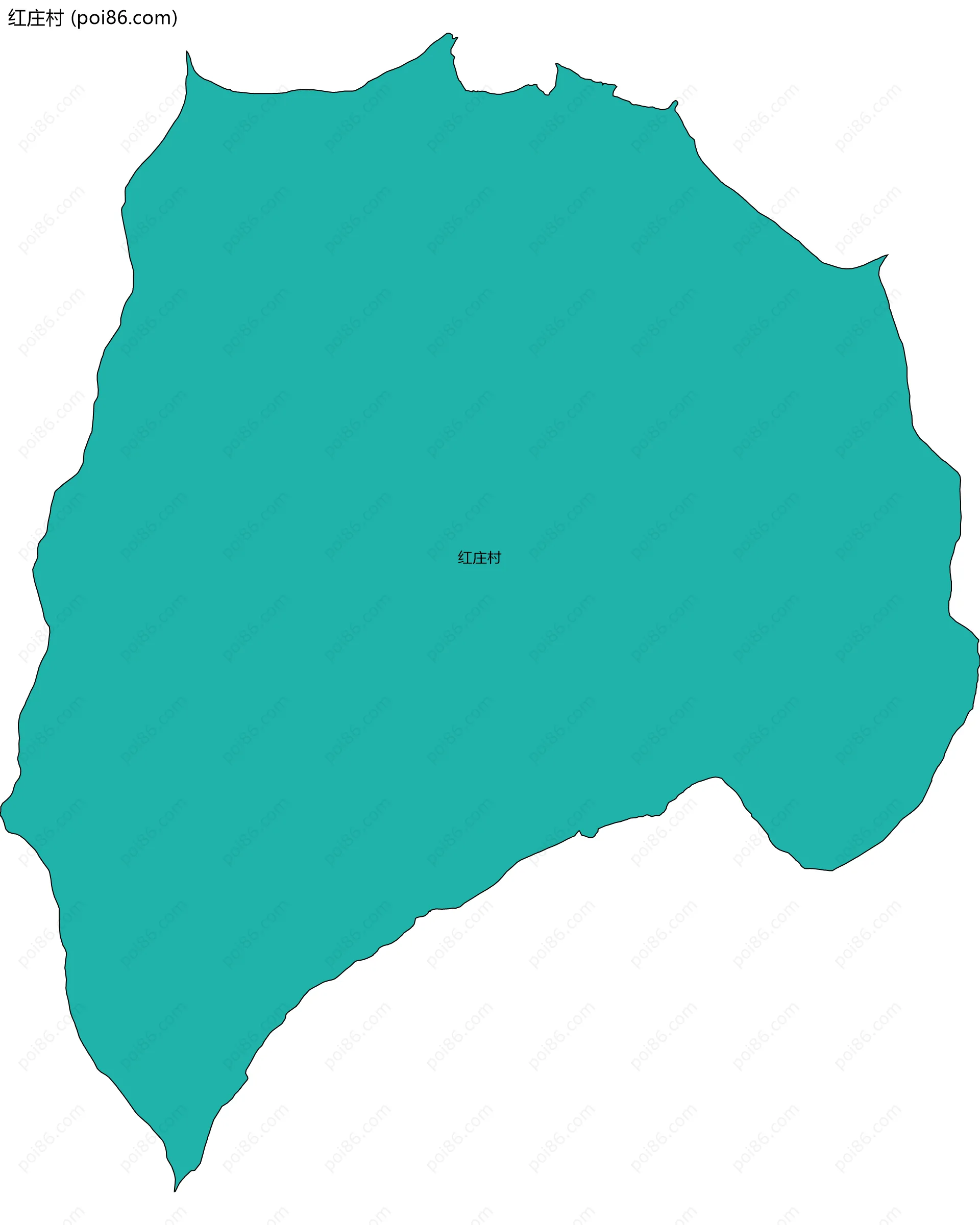 红庄村边界地图