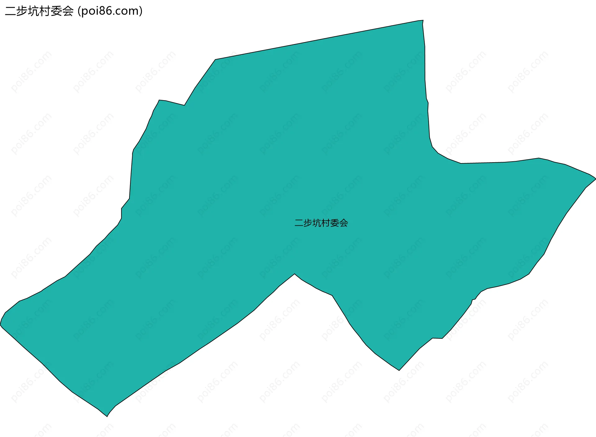 二步坑村委会边界地图