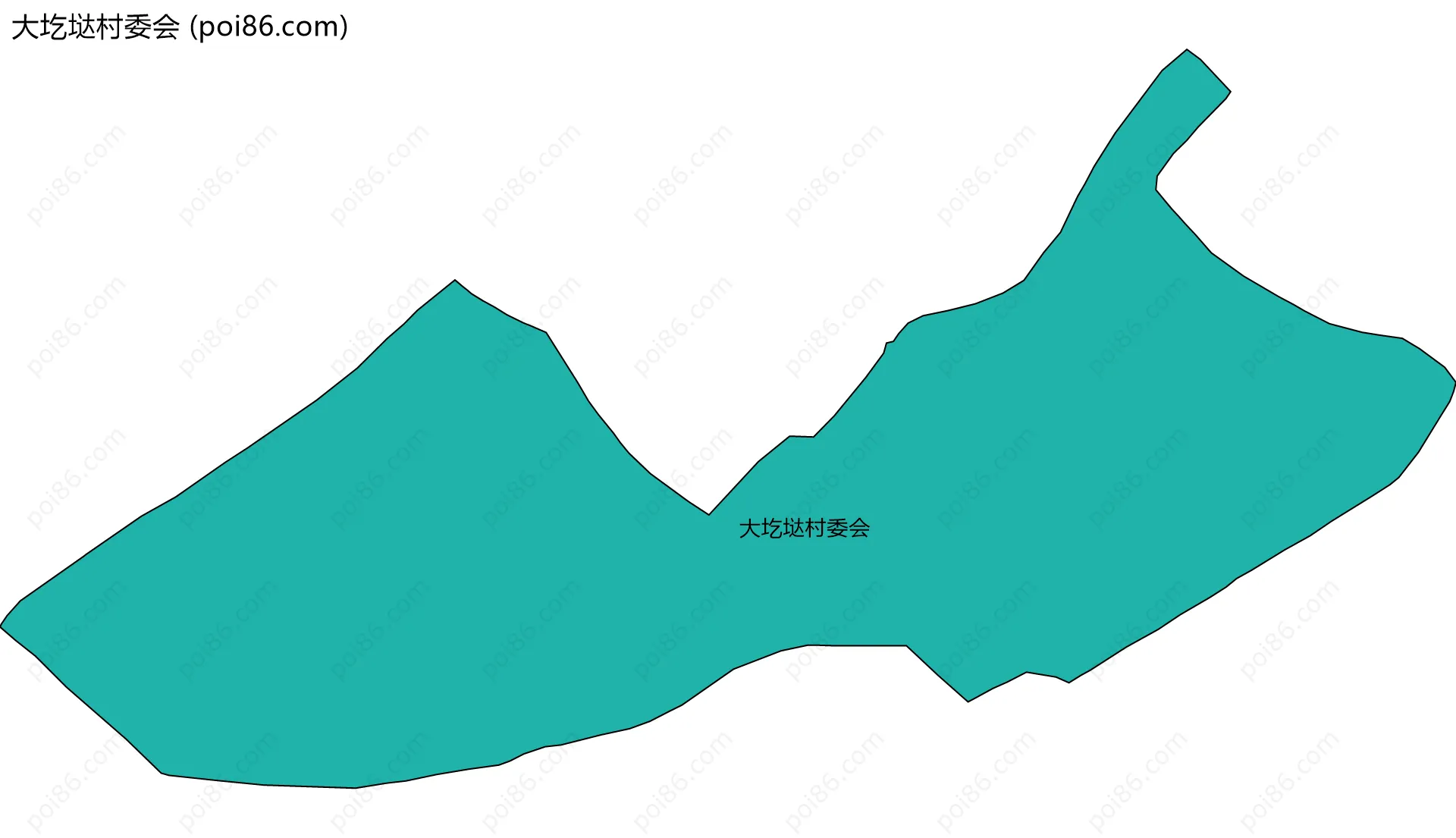 大圪垯村委会边界地图