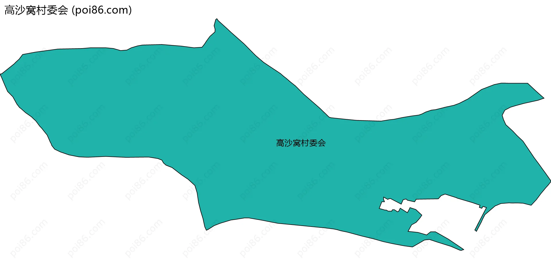高沙窝村委会边界地图