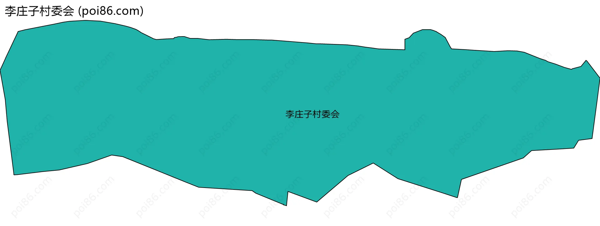 李庄子村委会边界地图