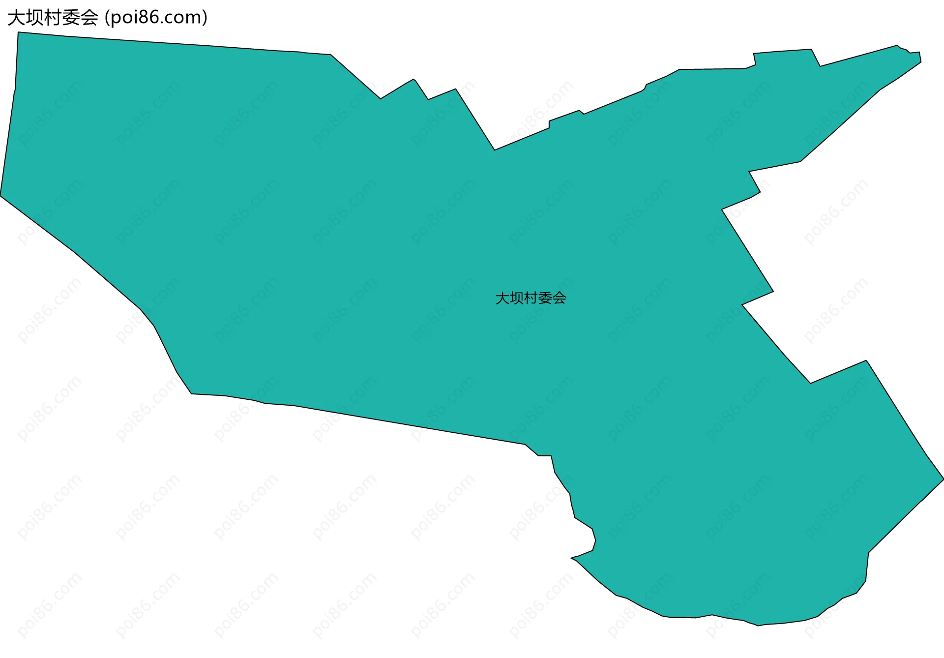 大坝村委会边界地图