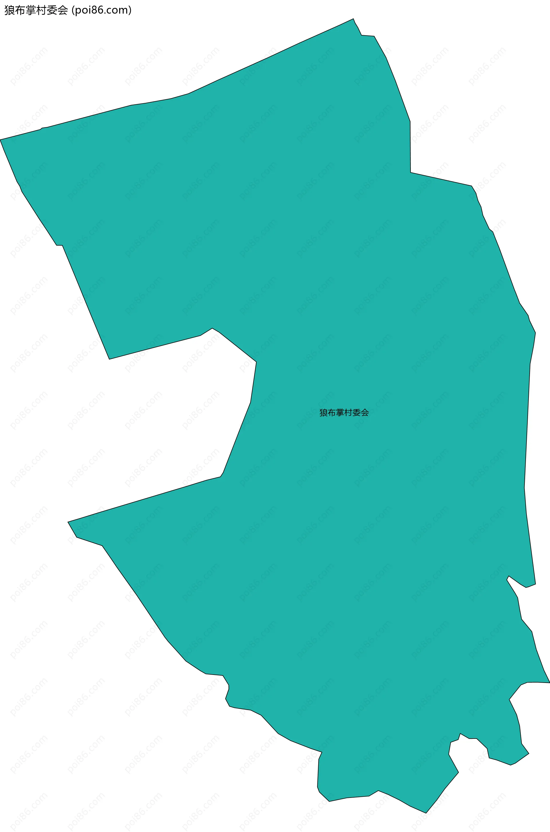 狼布掌村委会边界地图