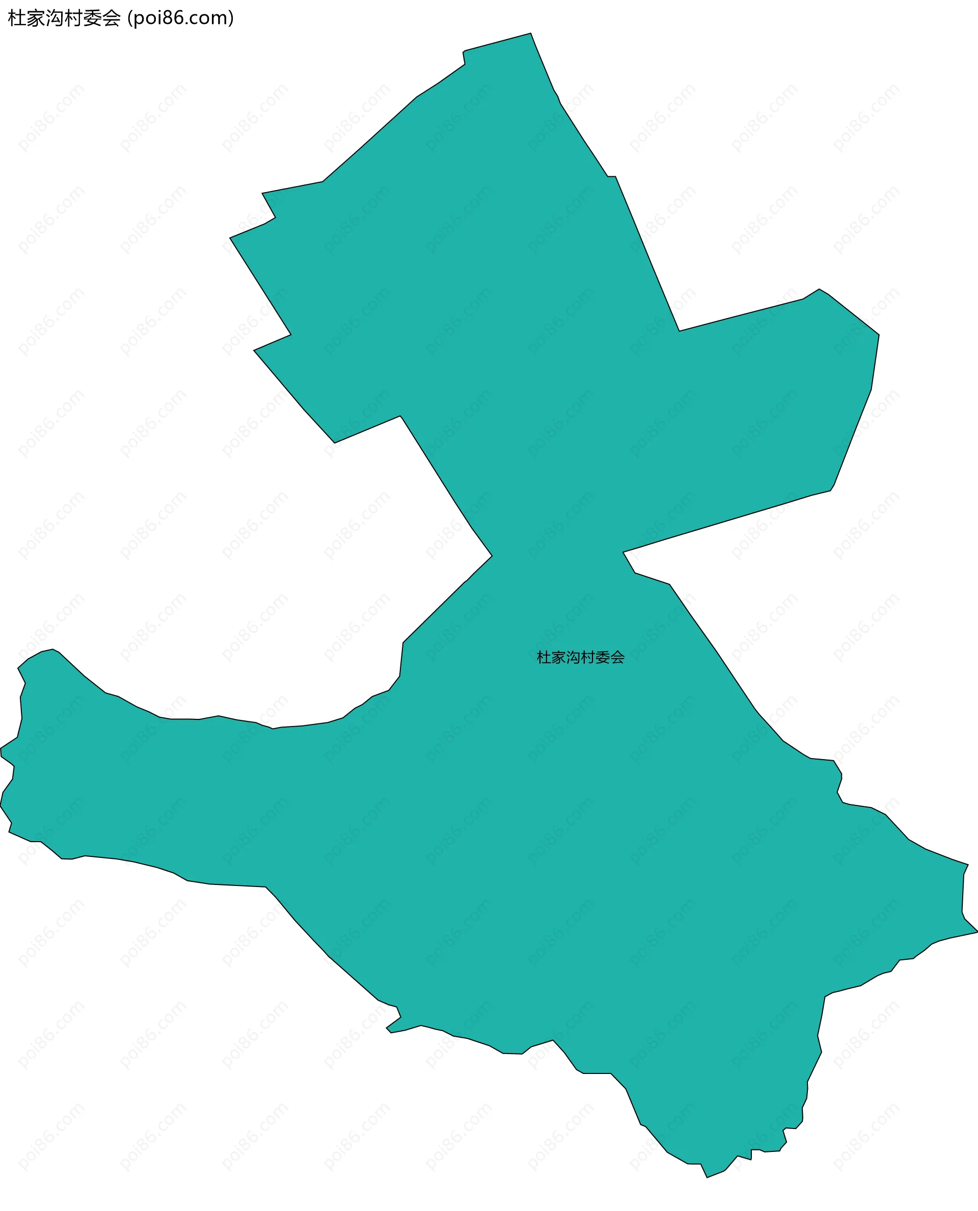 杜家沟村委会边界地图