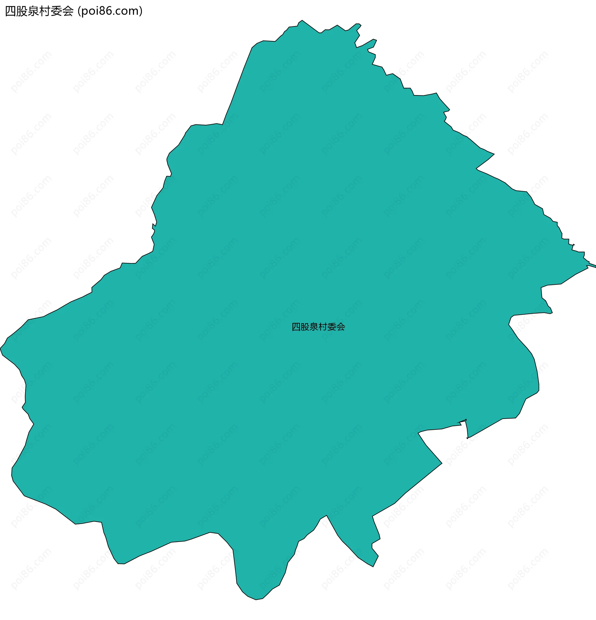 四股泉村委会边界地图