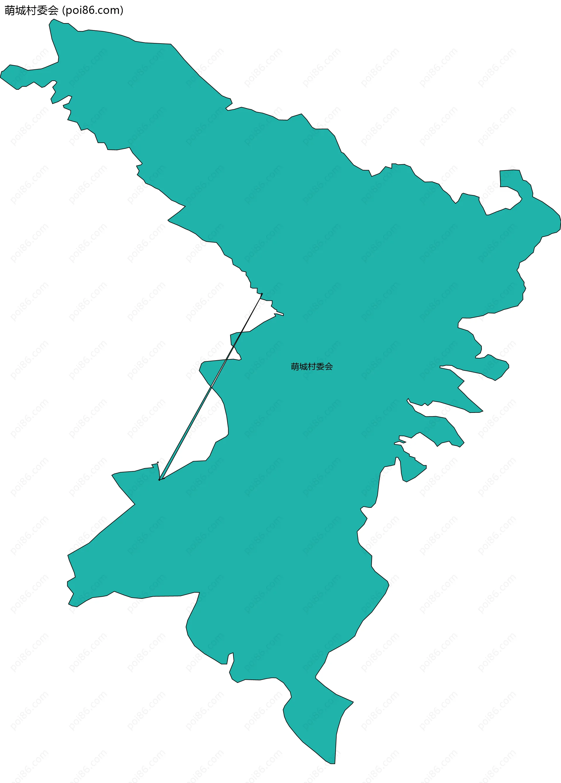 萌城村委会边界地图