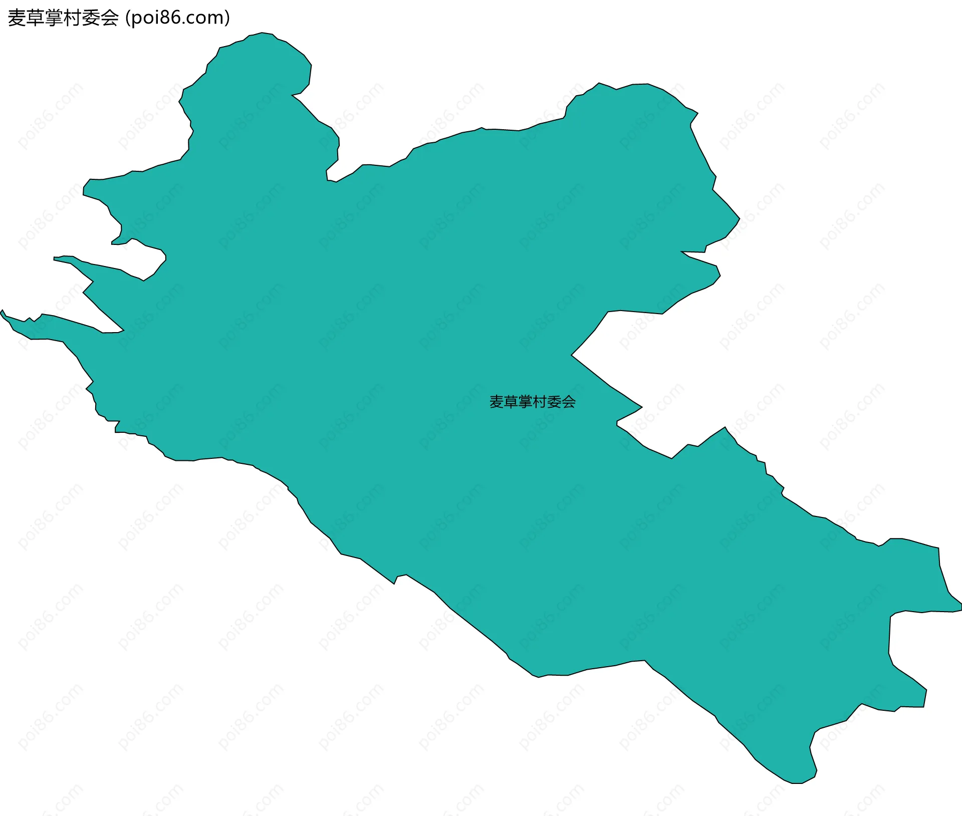 麦草掌村委会边界地图
