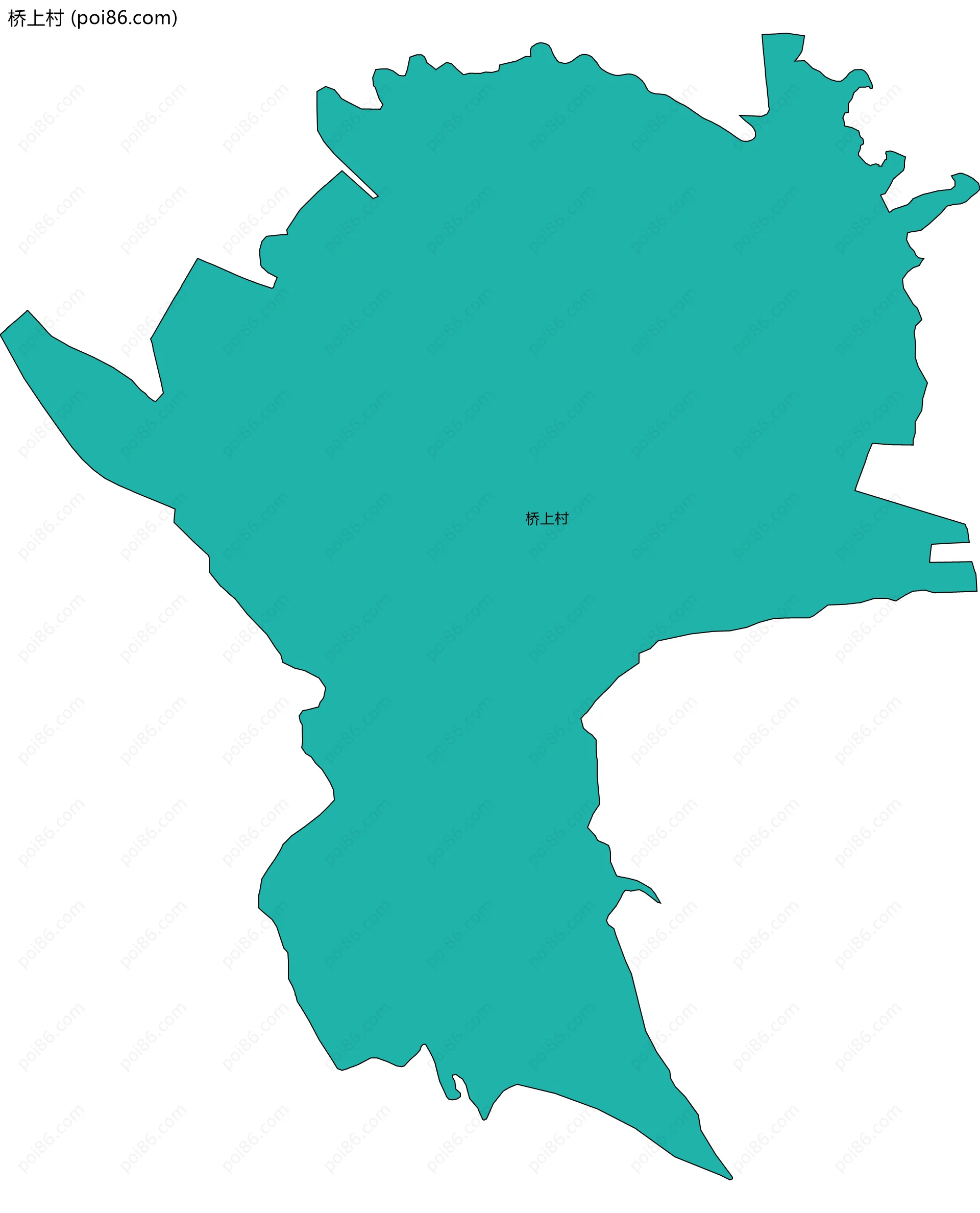 桥上村边界地图