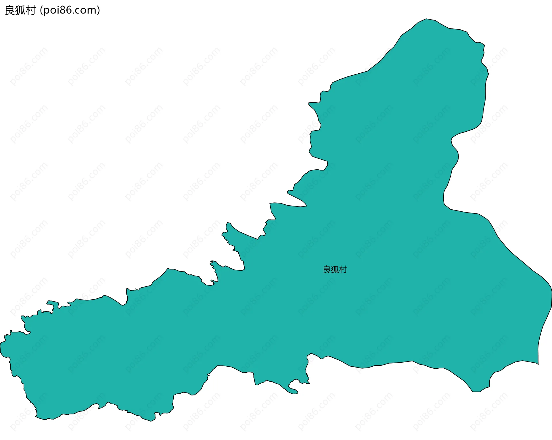 良狐村边界地图
