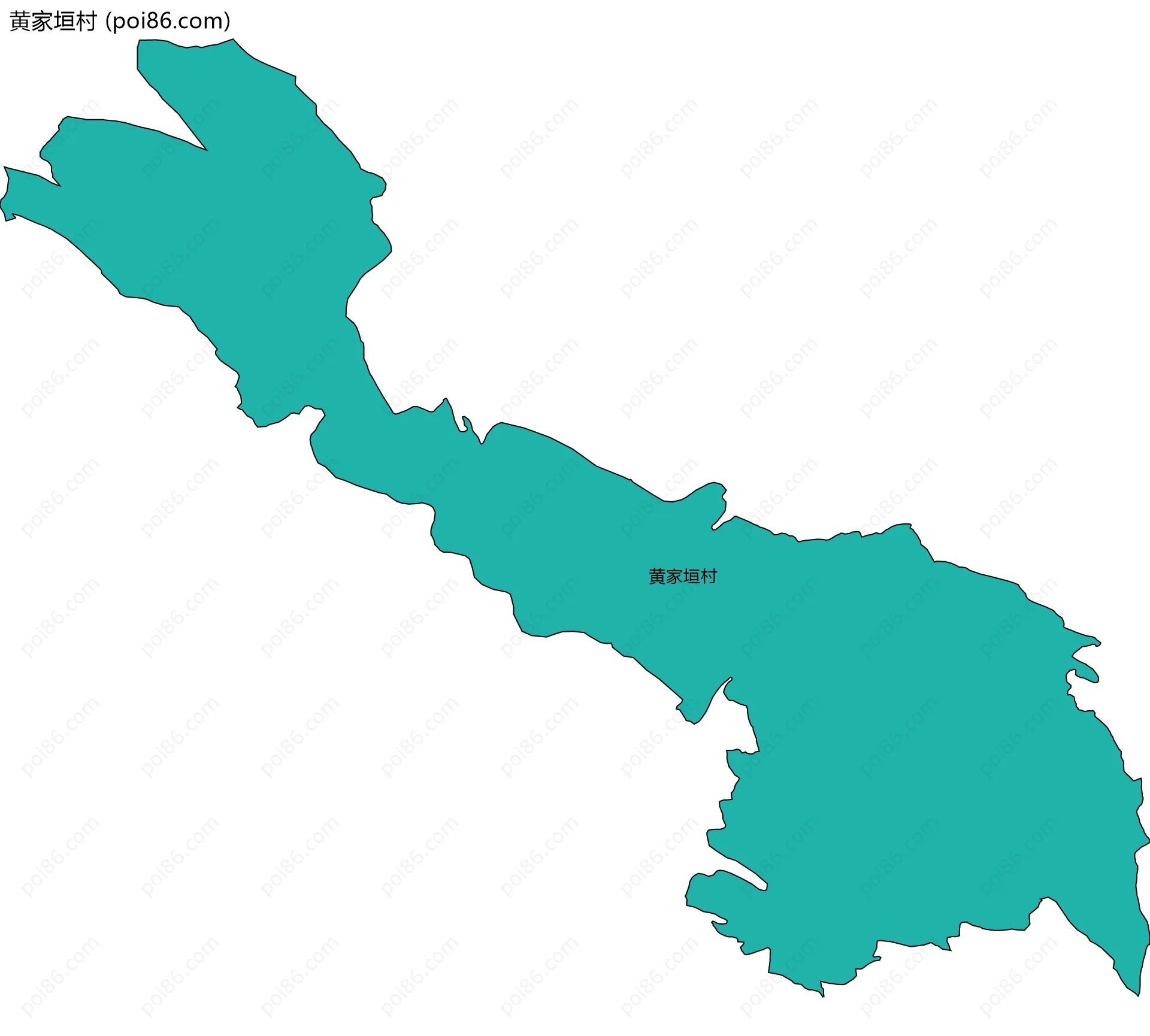 黄家垣村边界地图