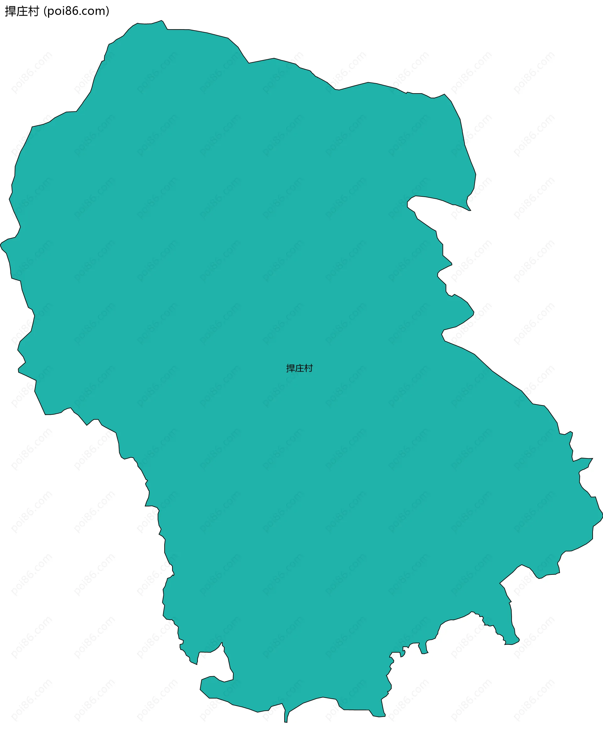 捍庄村边界地图